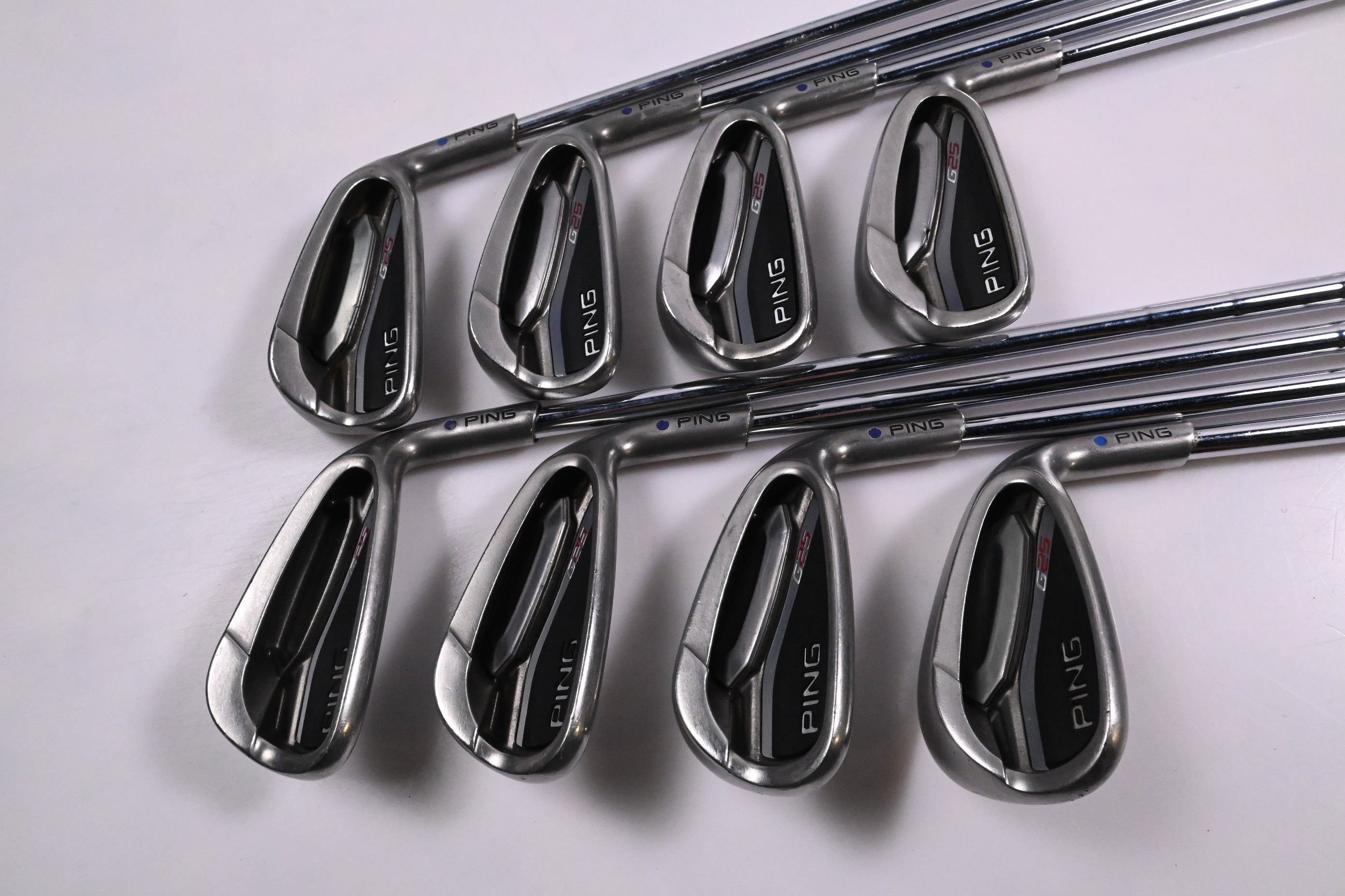 Ping G25 Irons / 4-PW+SW / Purple Dot / Regular Flex Ping CFS Steel Shafts