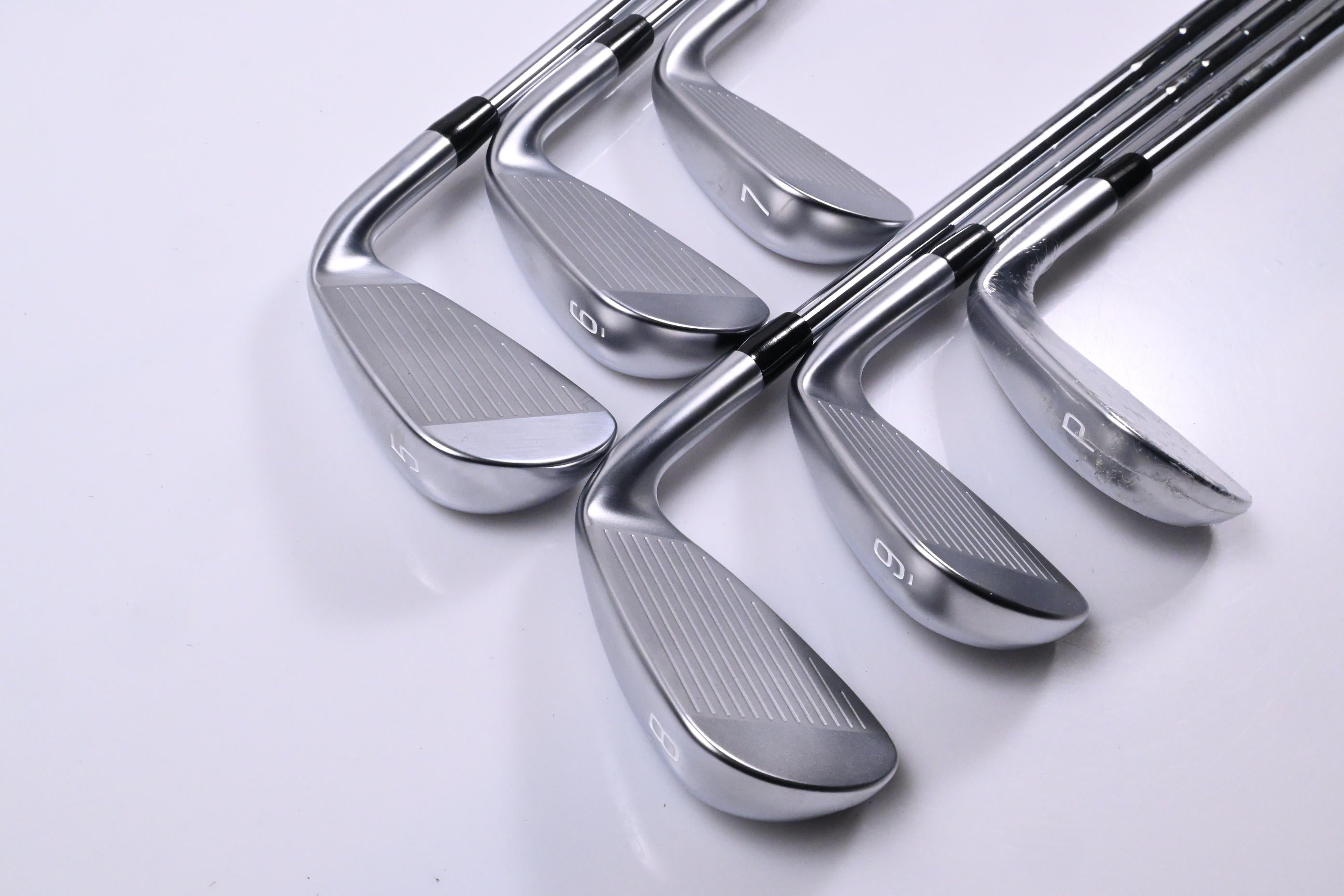 Left Hand Mizuno JPX 923 Hot Metal Irons / 5-PW / Stiff Flex KBS Tour 115 Shafts