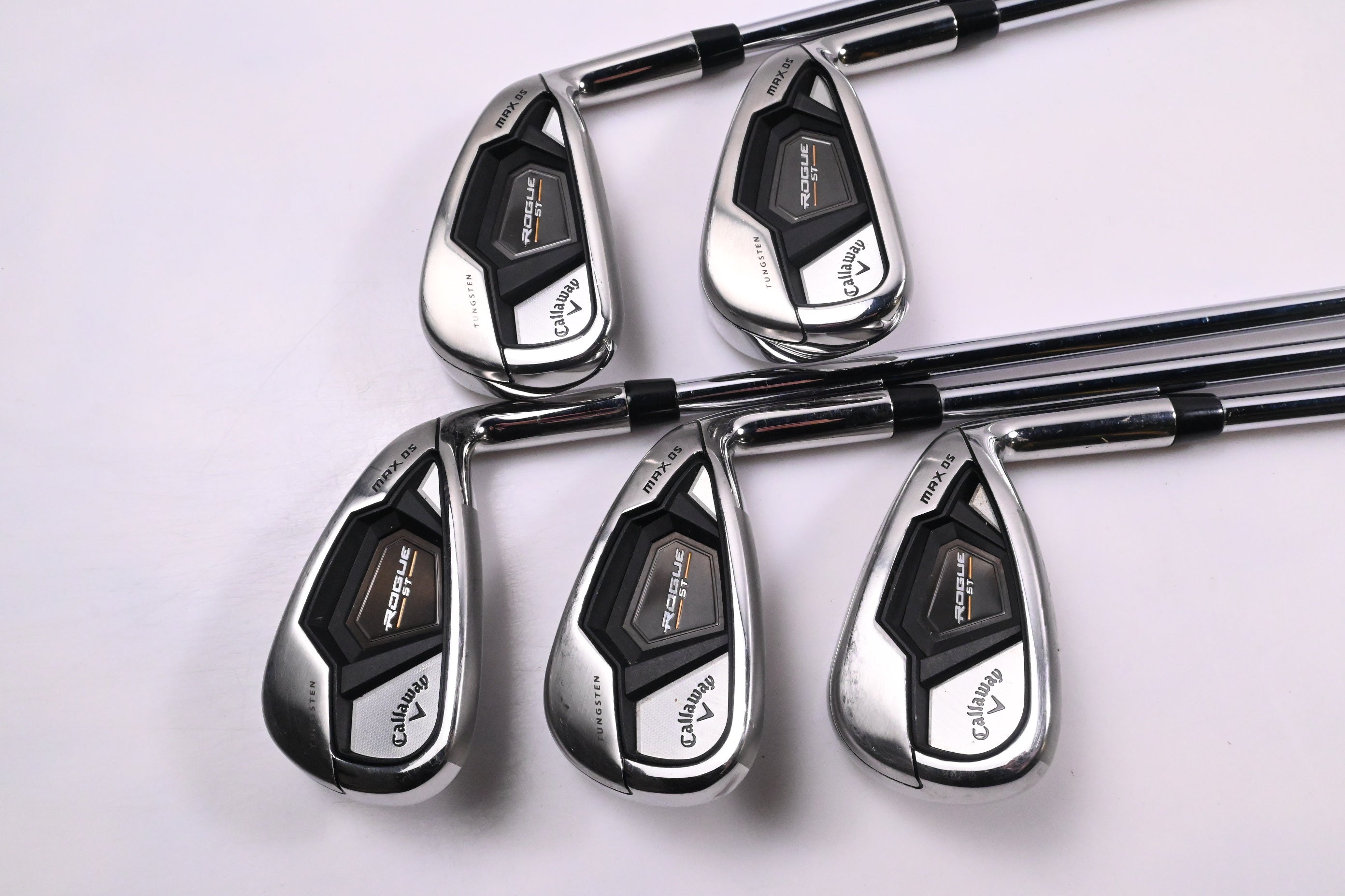 Callaway Rogue ST Max OS Irons / 6-PW / Regular Flex Elevate MPH 85 Shafts