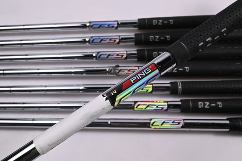 Ping G25 Irons / 4-PW+SW / Purple/Blue Dot / Regular Flex Ping CFS Steel Shafts