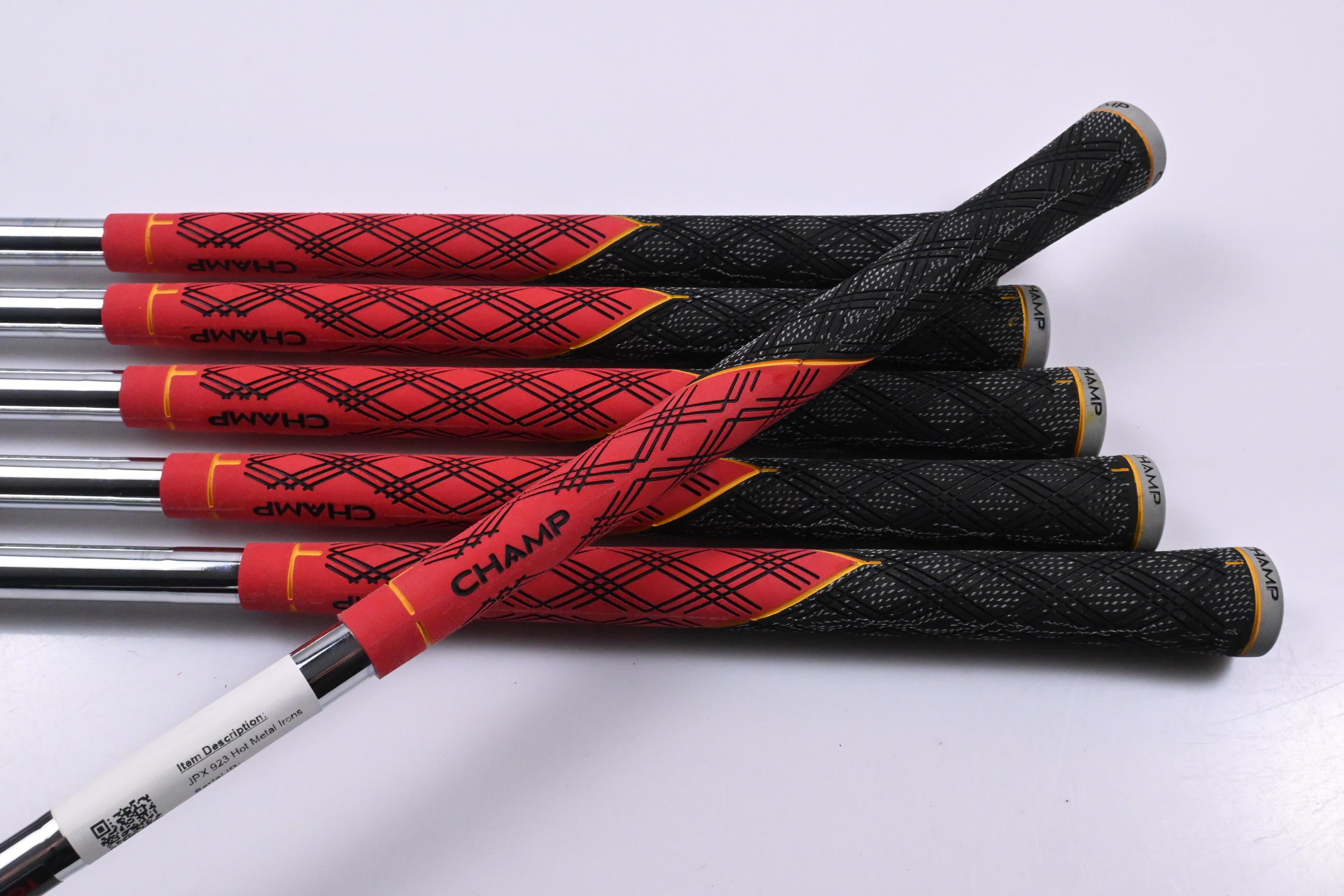 Left Hand Mizuno JPX 923 Hot Metal Irons / 5-PW / Stiff Flex KBS Tour 115 Shafts