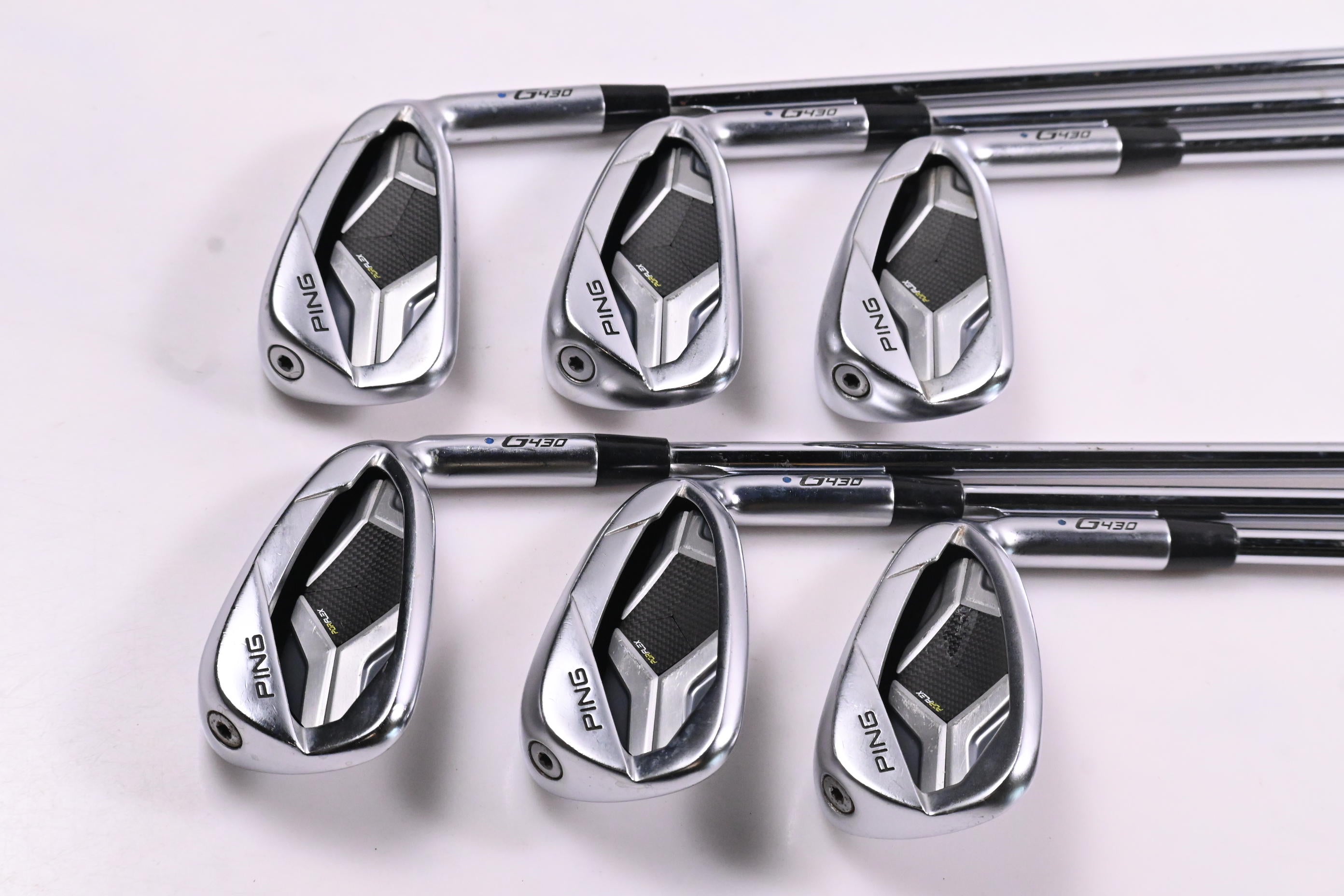 Ping G430 Irons / 5-PW / Blue Dot / Stiff Flex Ping AWT 2.0 Steel Shafts