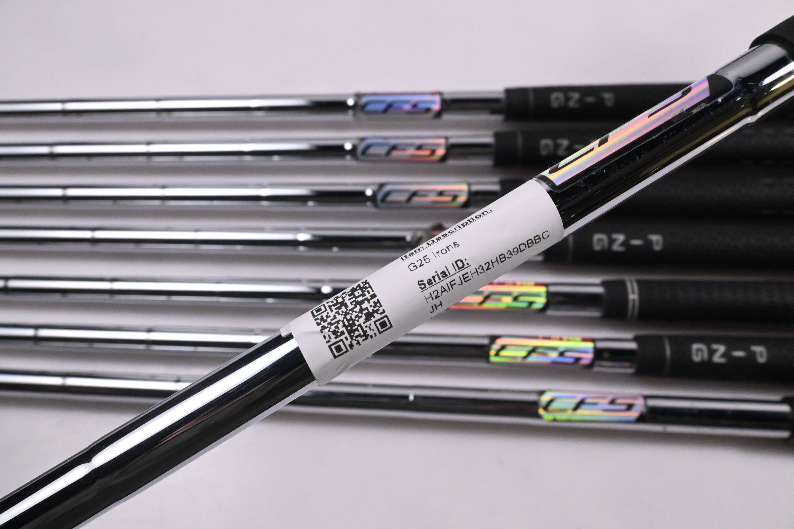 Ping G25 Irons / 4-PW+SW / Purple Dot / Regular Flex Ping CFS Steel Shafts