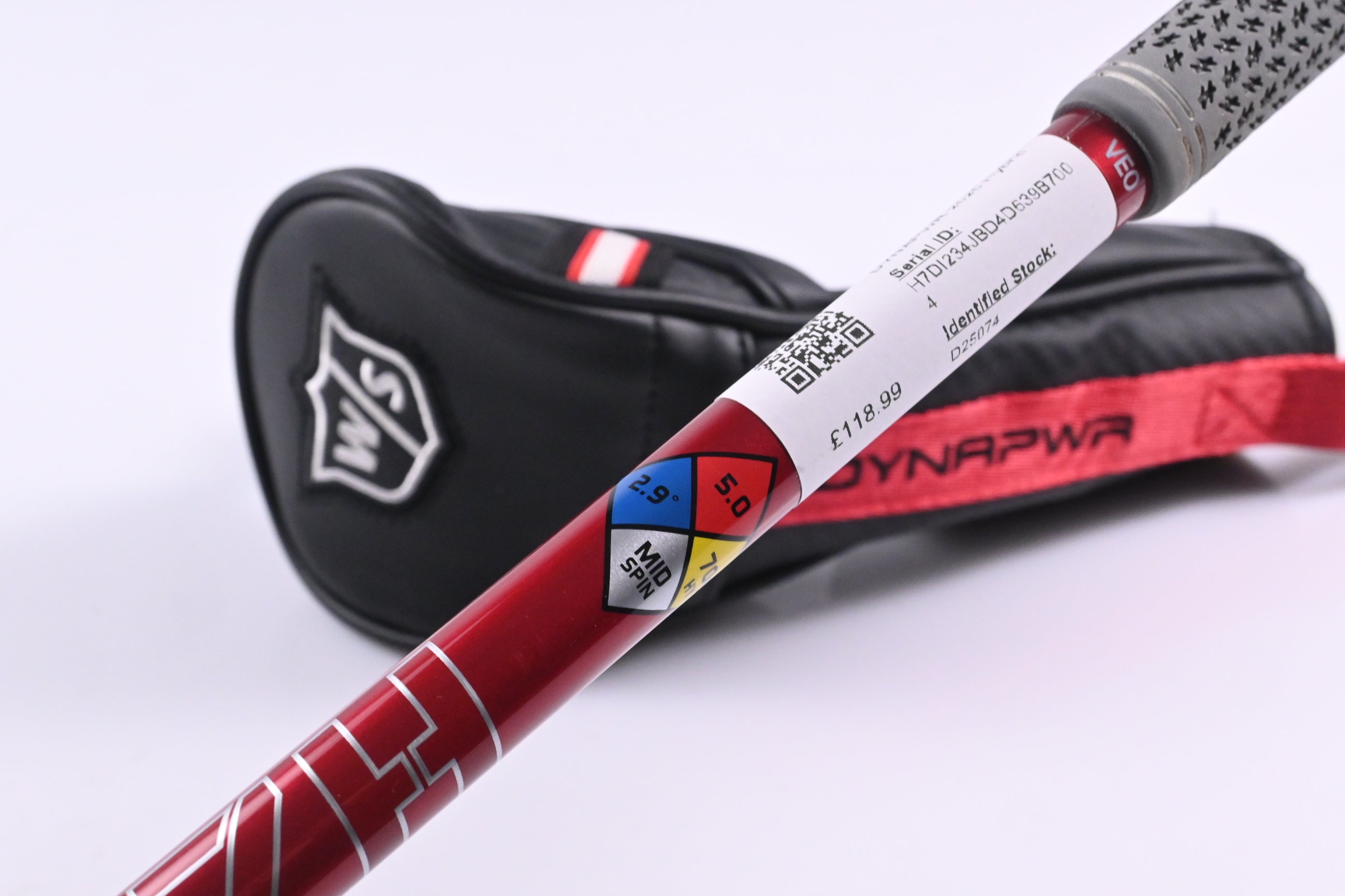 Wilson DYNAPWR 2023 #5 Hybrid / 25 Degree / Senior Flex HZRDUS Smoke RDX Red 70