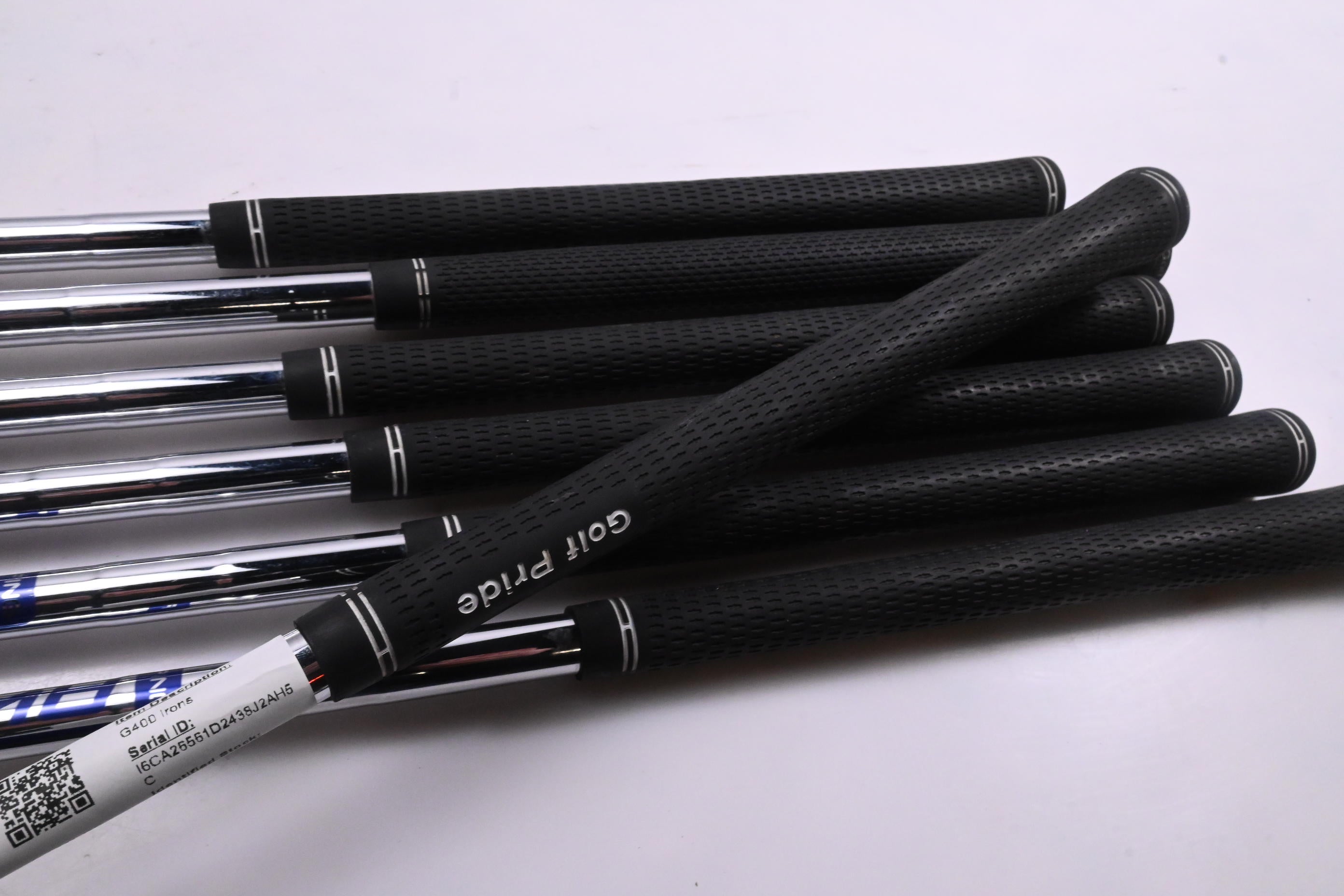 Ping G400 Irons / 5-PW+SW / Blue Dot / Regular Flex Ping AWT 2.0 Shafts