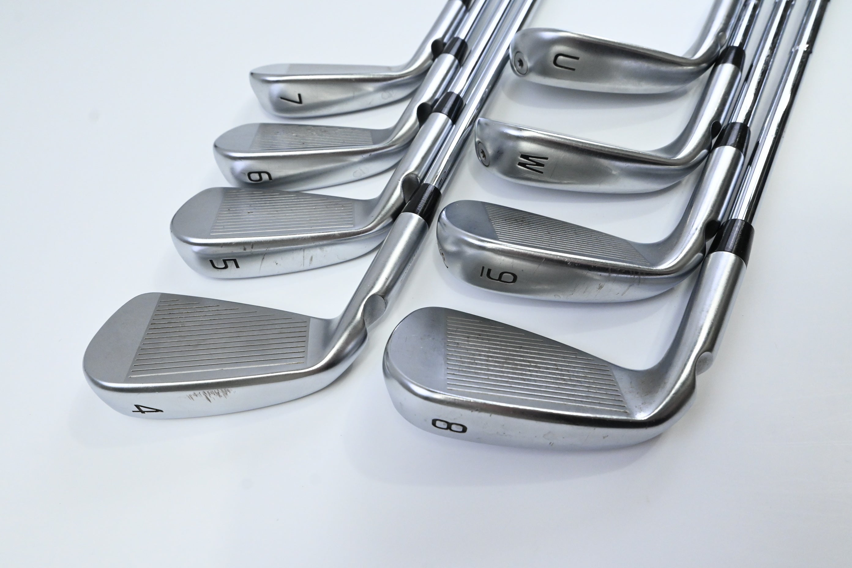 Ping i530 Irons / 4-PW+UW / Green Dot / Stiff Flex Dynamic Gold 115 S300 Shafts