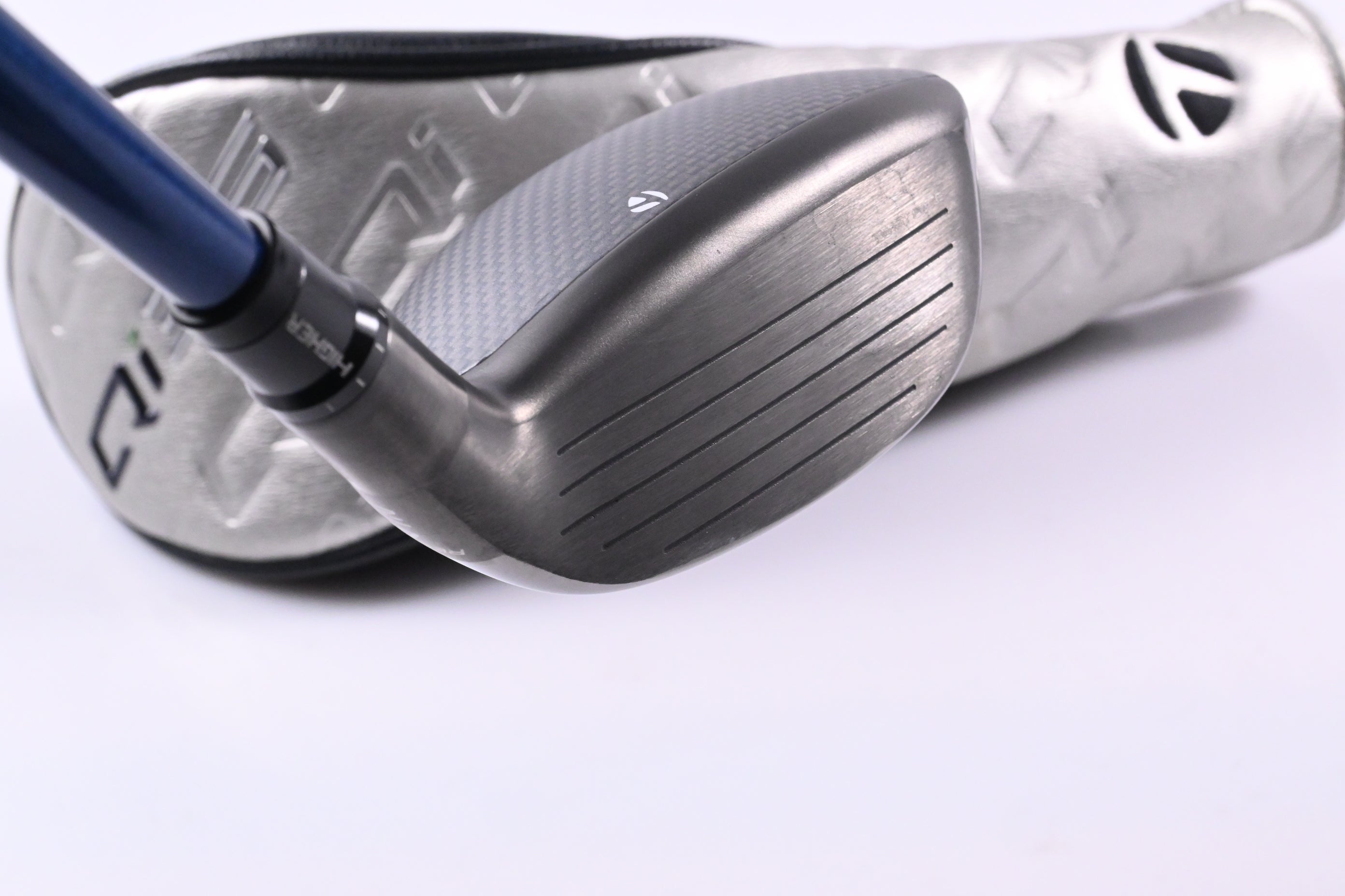 Left Hand Taylormade Qi35 #4 Hybrid / 22 Degree / Stiff Flex Tour AD HY-85 Shaft