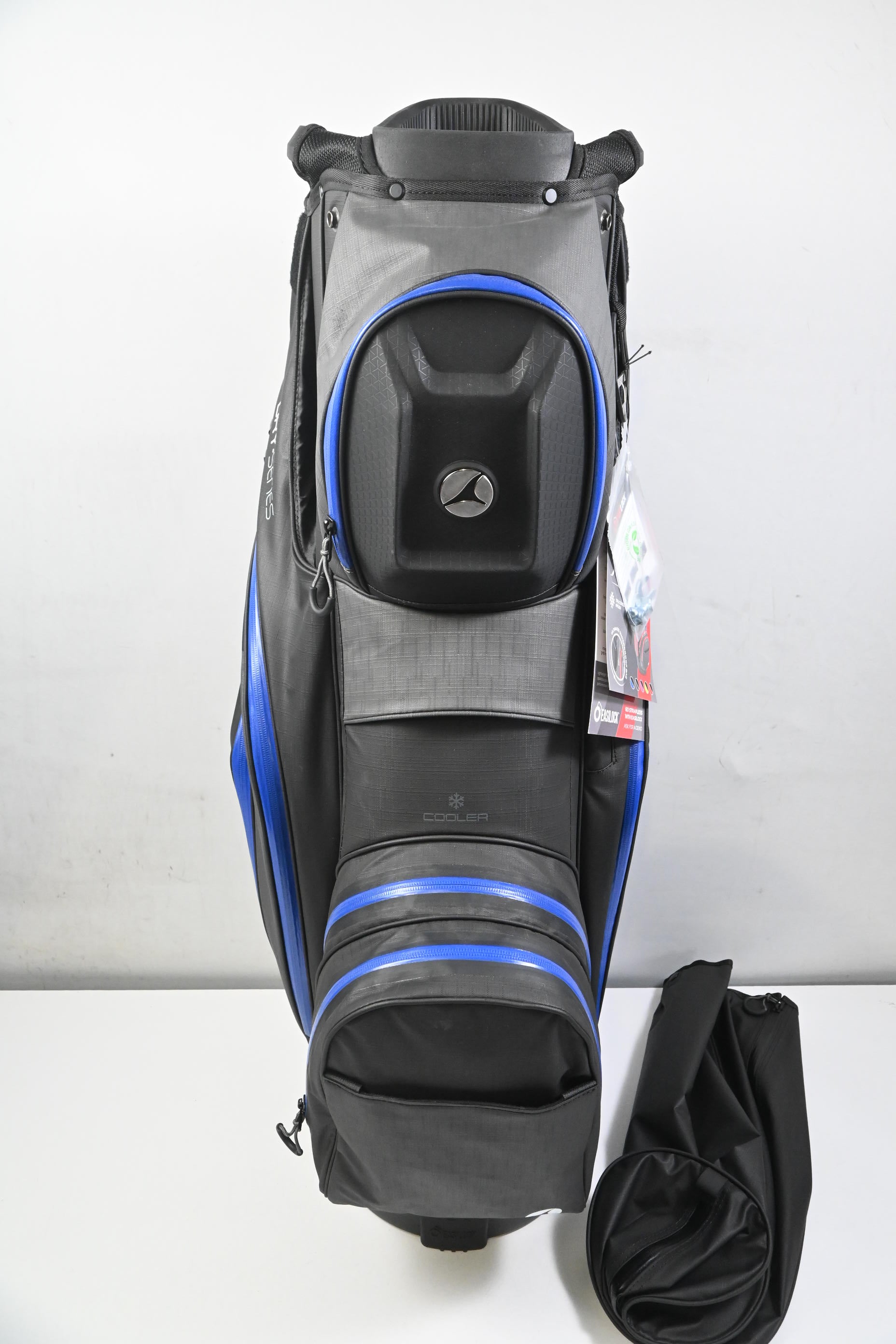 Motocaddy Dry Series Cart Bag / 14-Way Divider / Black, Grey & Blue