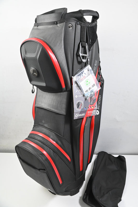 Motocaddy Dry Series Cart Bag / 14-Way Divider / Black, Grey & Red