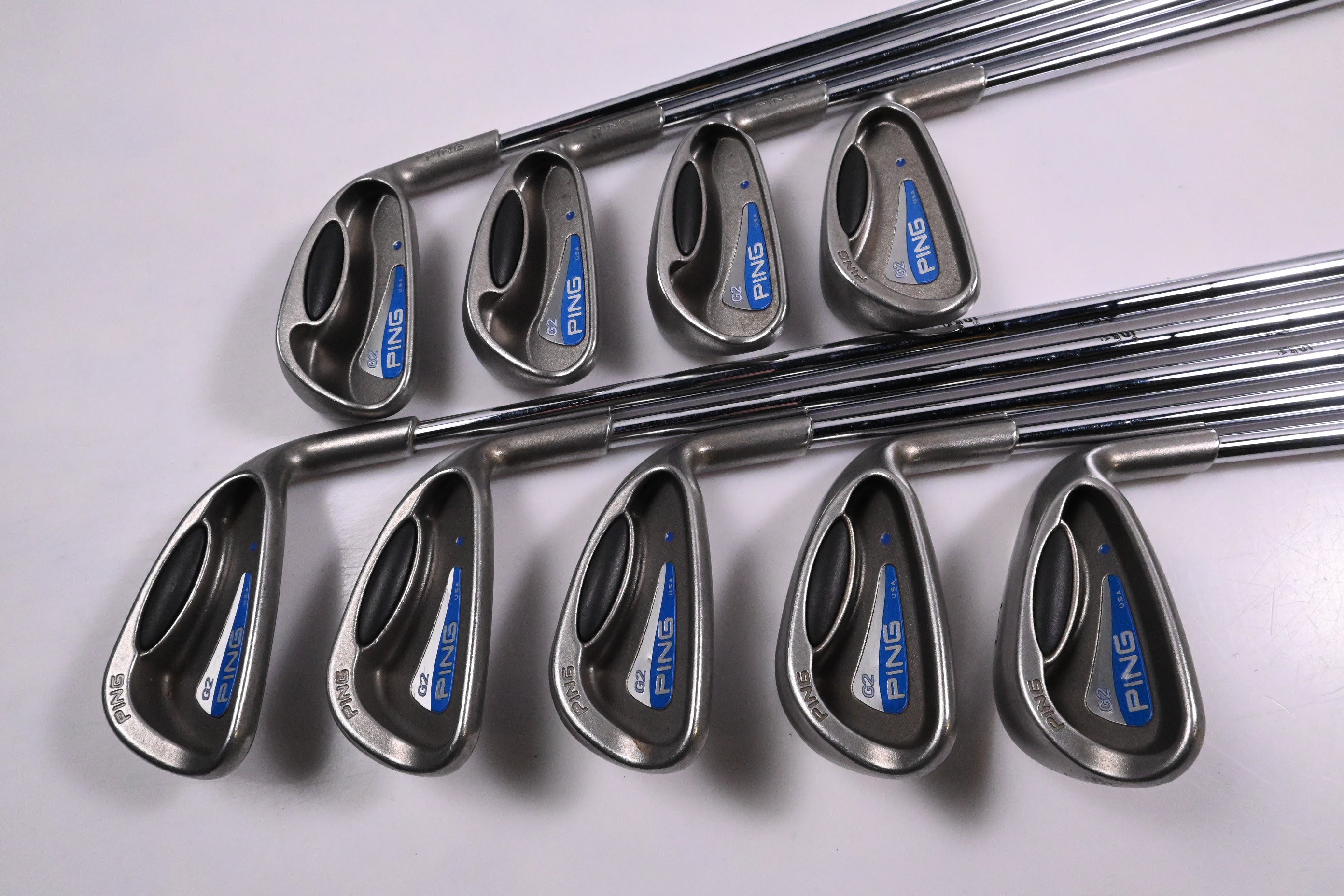 Ping G2 HL Irons / 3-PW+SW / Blue Dot / Regular Flex Steel Shafts