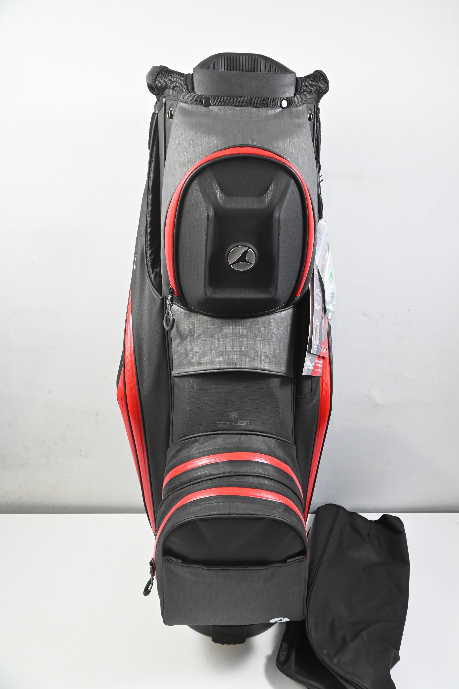 Motocaddy Dry Series Cart Bag / 14-Way Divider / Black, Grey & Red