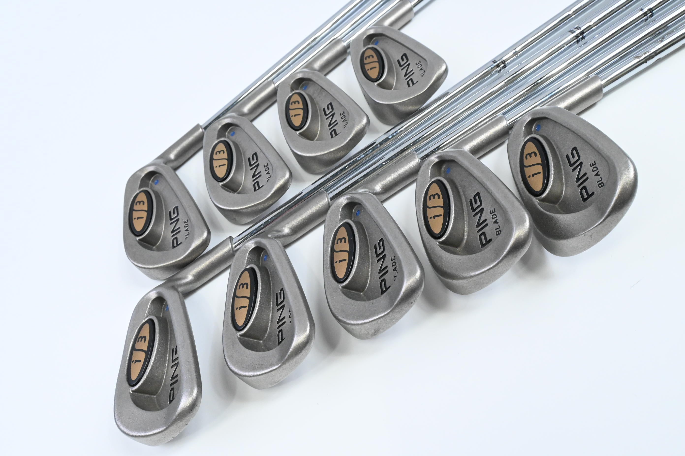 Ping i3 Irons / 3-PW+SW / Blue Dot / Stiff Flex Ping JZ Cushin Shafts