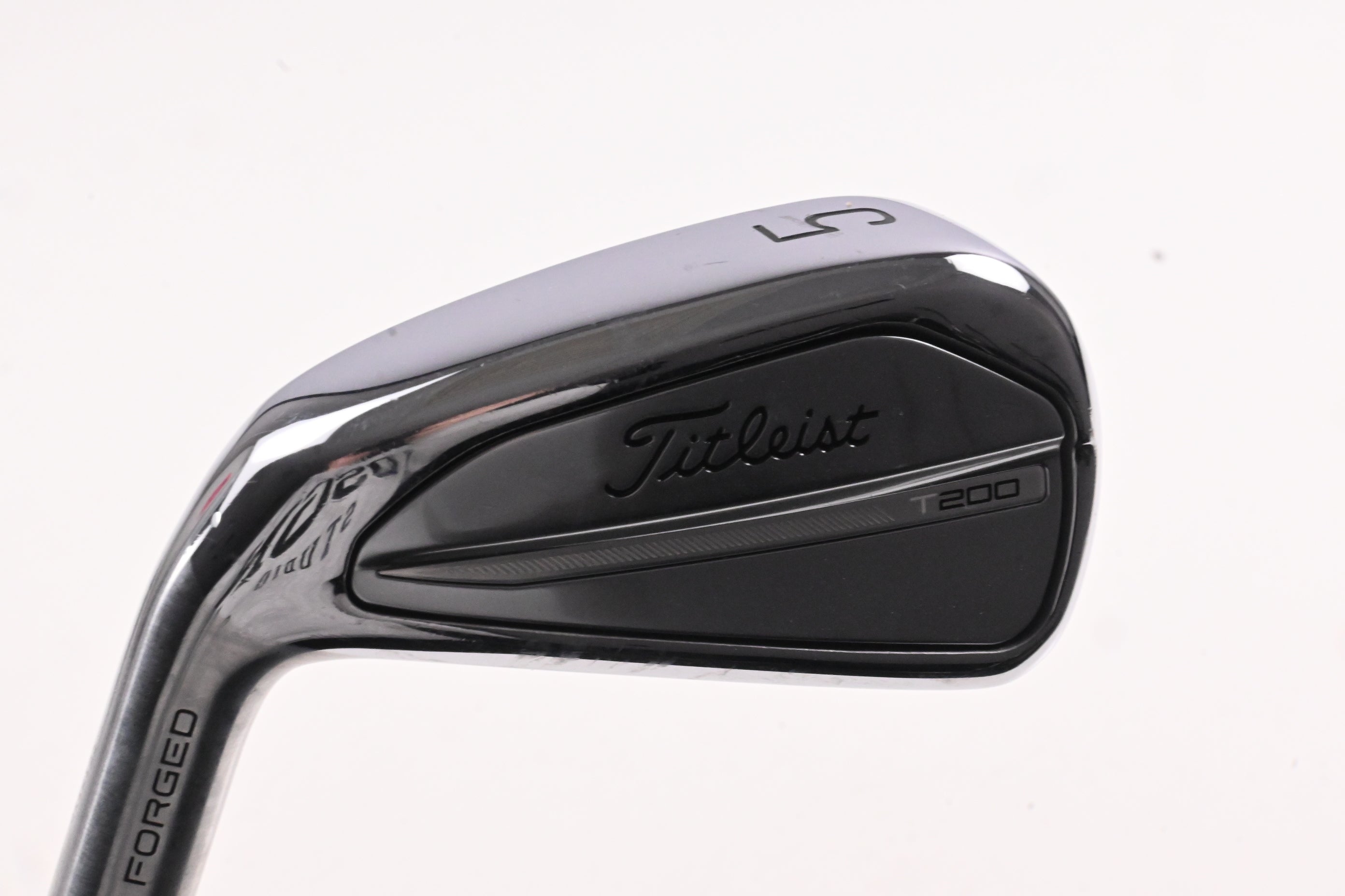 Left Hand Titleist T200 2023 #5 Iron / 24 Degree / Stiff Flex AMT Black S300