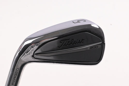 Left Hand Titleist T200 2023 #5 Iron / 24 Degree / Stiff Flex AMT Black S300
