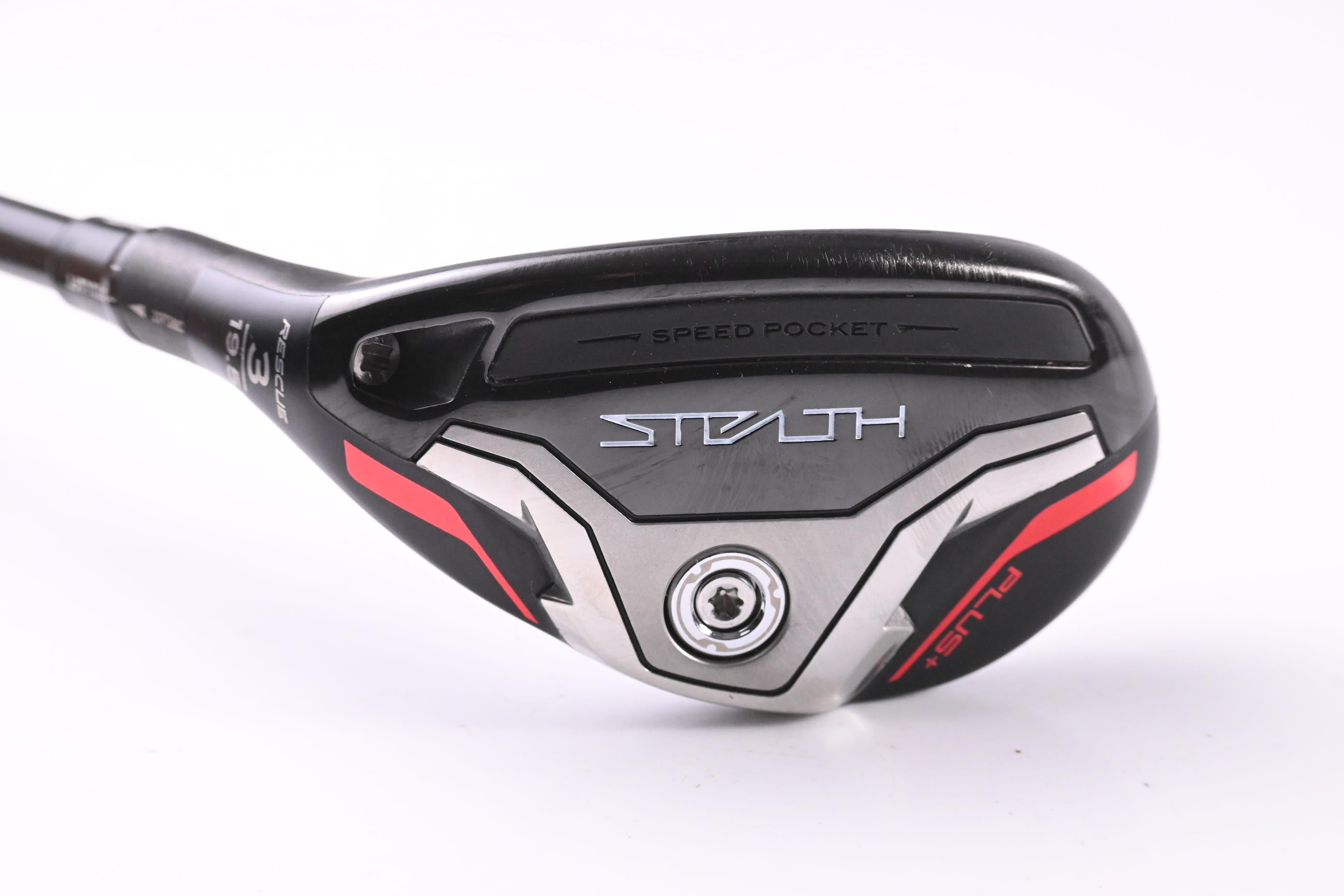Left Hand Taylormade Stealth Plus #3 Hybrid / 19.5 Degree / Stiff Flex HZRDUS