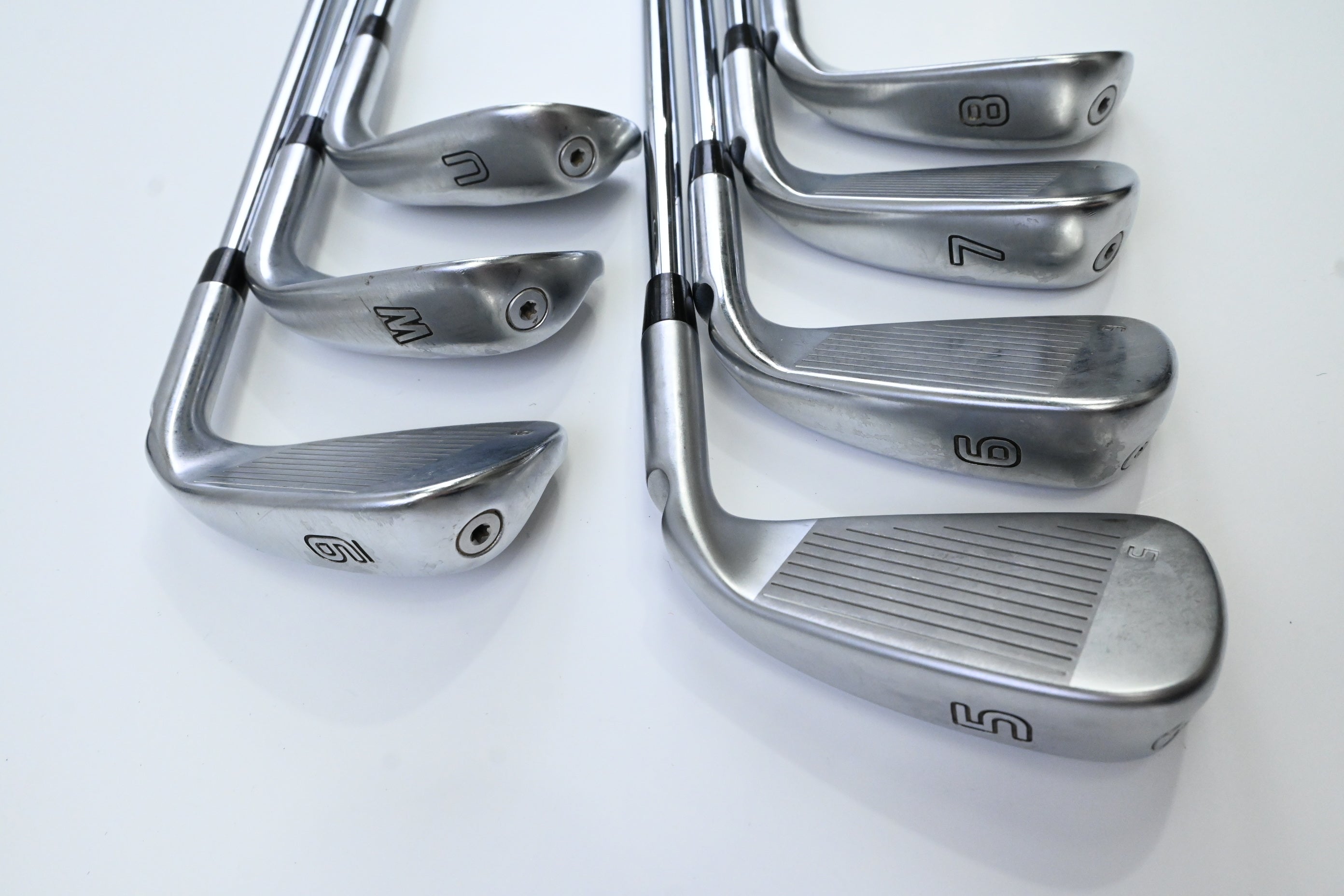 Left Hand Ping G410 Irons / 5-PW+UW / Blue Dot / Regular Flex Dynamic Gold 105