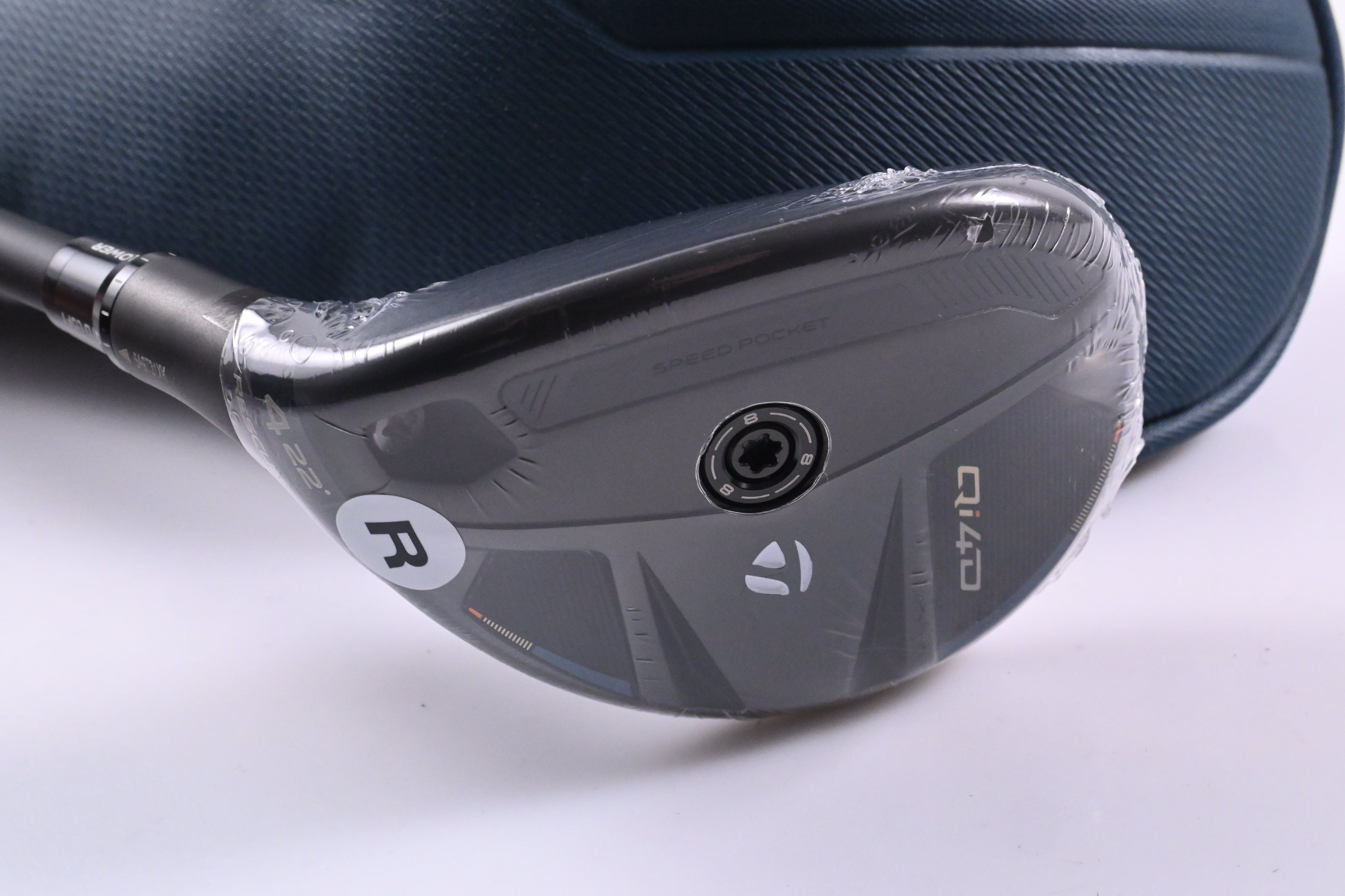 Left Hand Taylormade Qi4D Max Lite #4 Hybrid / 22 Degree / Regular Flex Reax 65