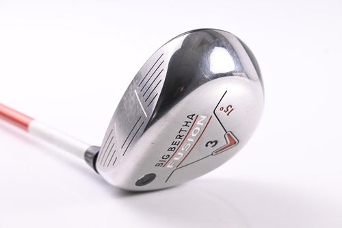 Left Hand Callaway Big Bertha Fusion #3 Wood / 15 Degree / Stiff Flex Aldila NVS