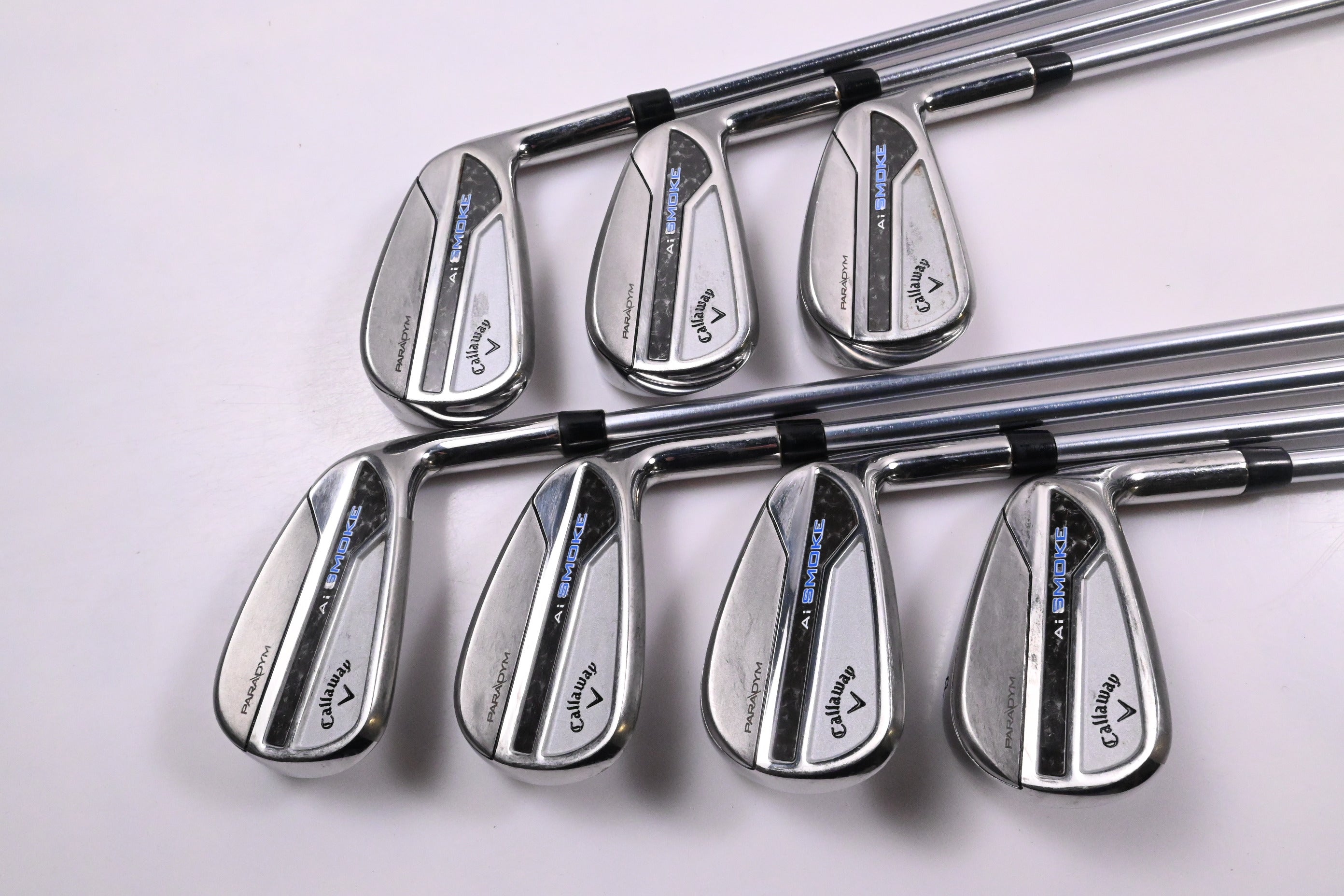 Callaway Paradym Ai Smoke Irons / 4-PW / Stiff Flex Project X IO 110 Shaft