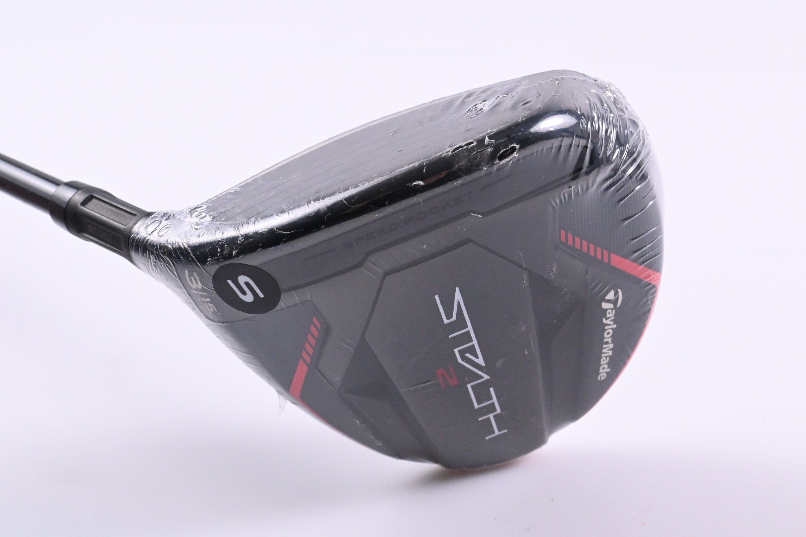 Left Hand Taylormade Stealth 2 #3 Wood / 15 Degree / Stiff Flex Ventus TR Red 6 Shaft