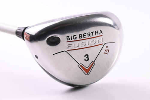 Left Hand Callaway Big Bertha Fusion #3 Wood / 15 Degree / Stiff Flex Aldila NVS