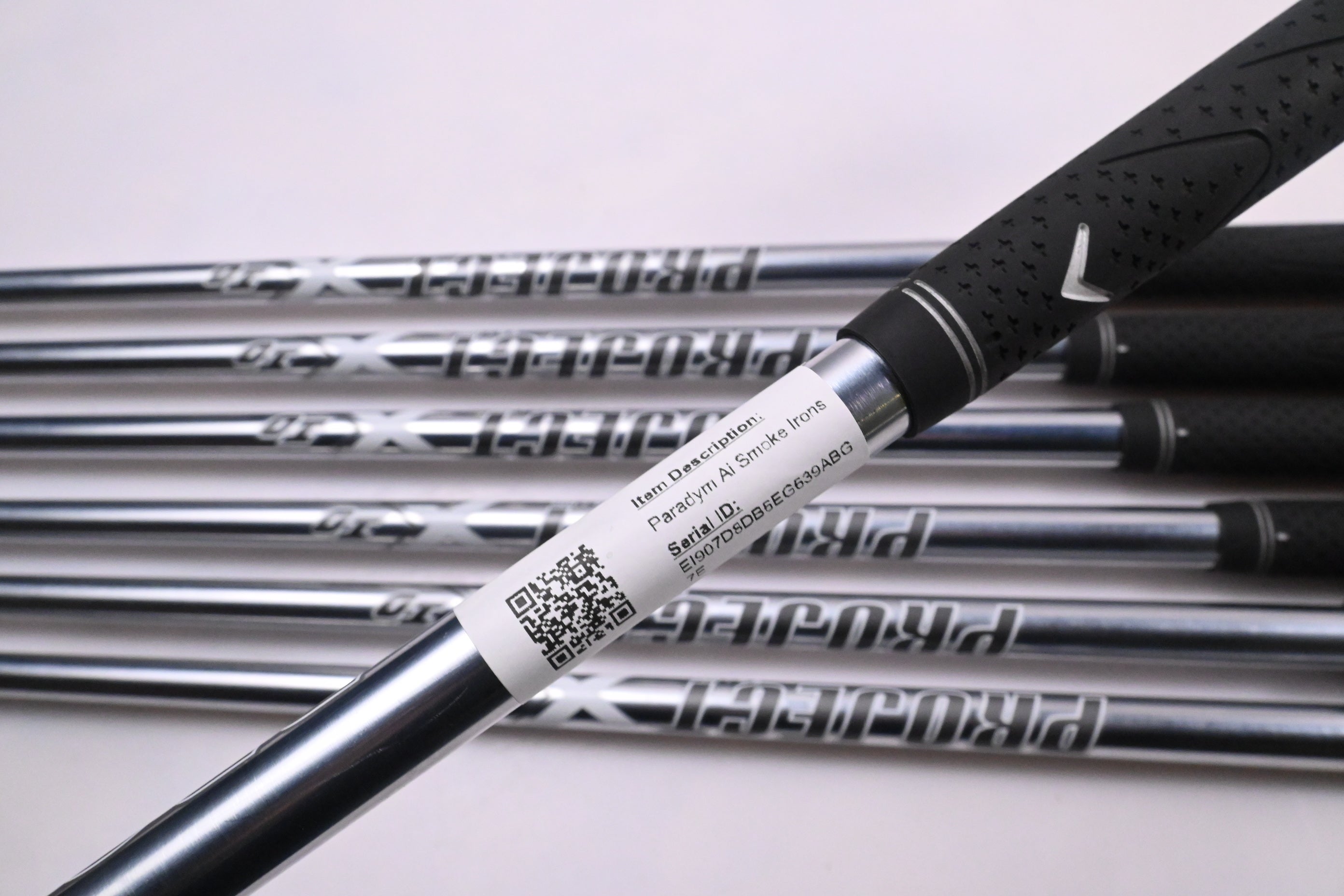 Callaway Paradym Ai Smoke Irons / 4-PW / Stiff Flex Project X IO 110 Shaft