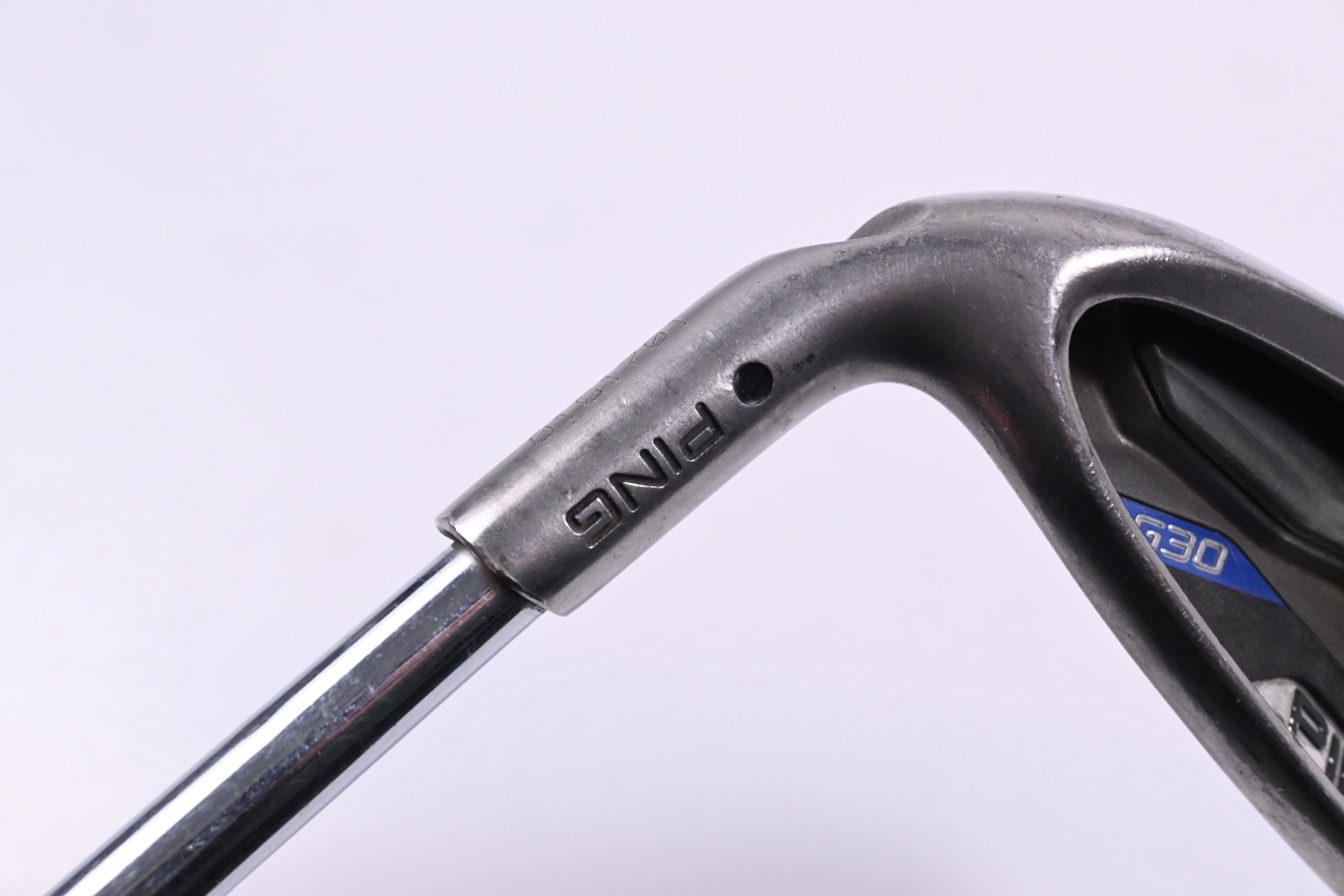 Left Hand Ping G30 #8 Iron / Black Dot / Regular Flex Ping CFS Distance Shaft