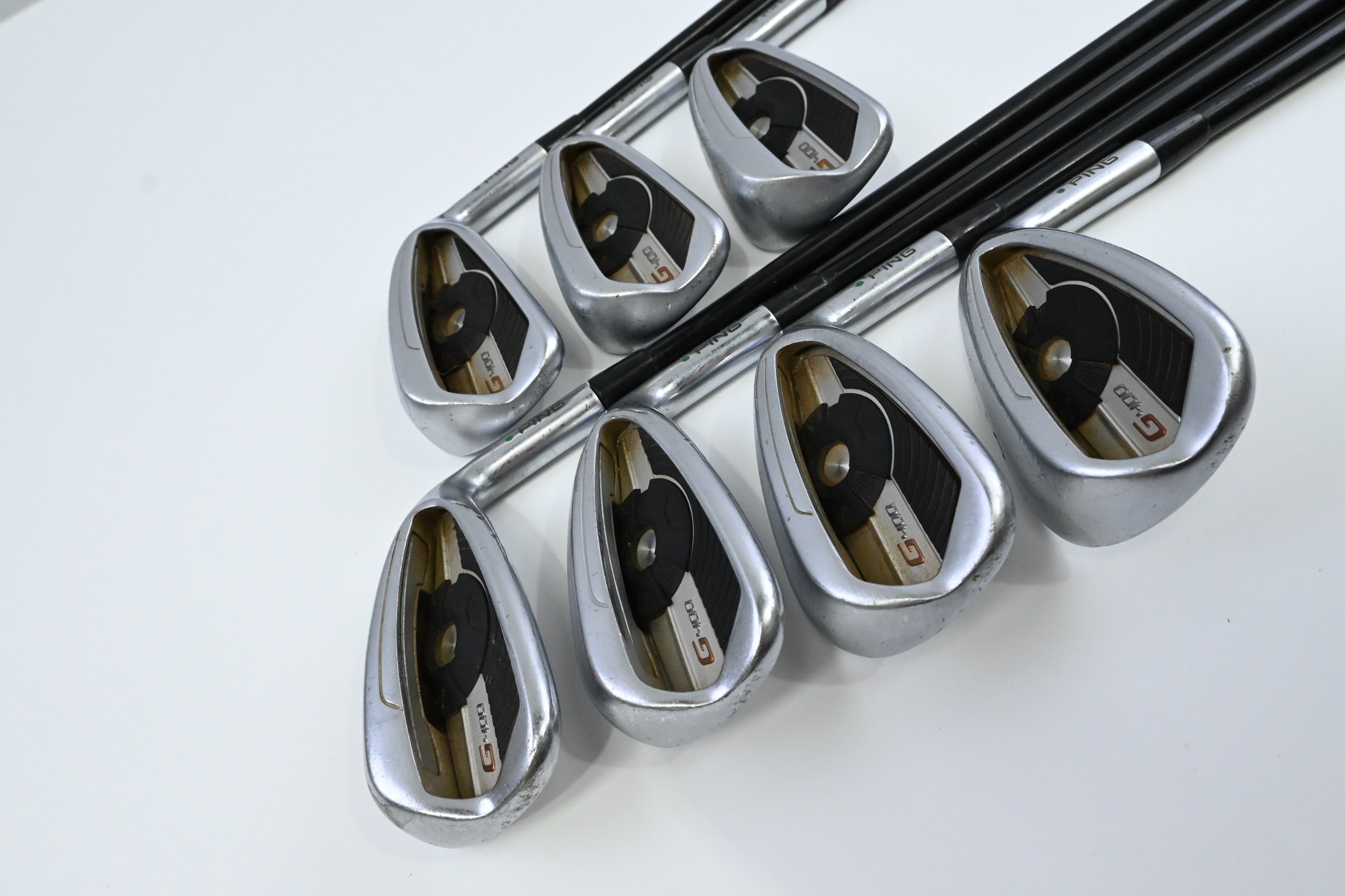 Ping G400 Irons / 5-PW+SW / Green Dot / Senior Flex Ping Alta CB Shafts