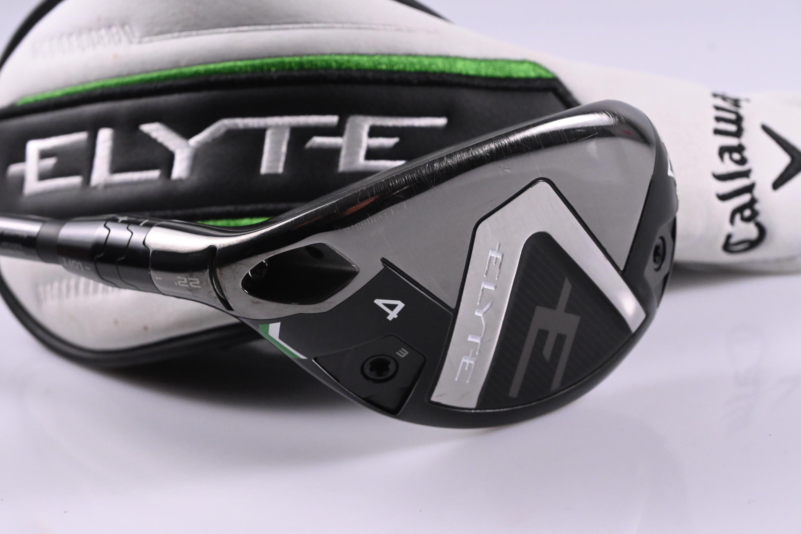 Left Hand Callaway Elyte X #4 Hybrid / 22 Degree / Senior Flex Vanquish 5 Shaft