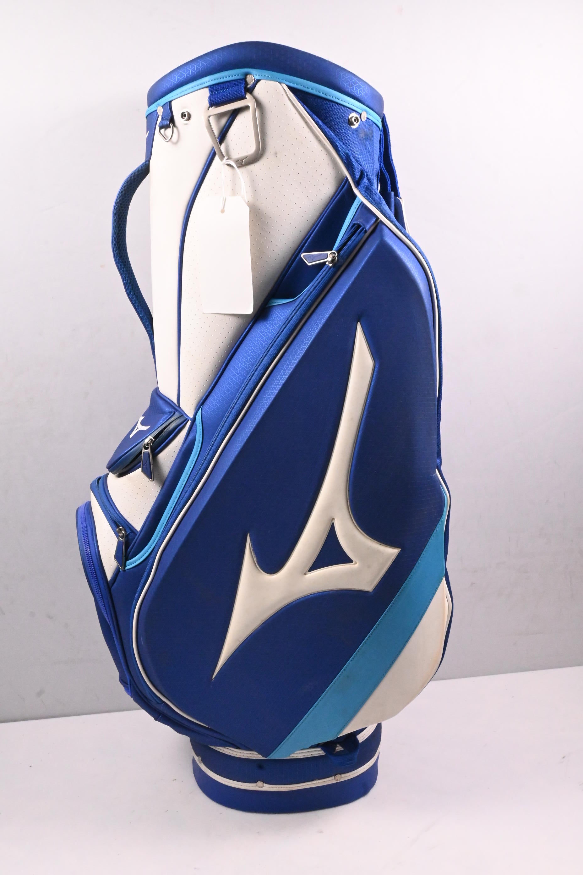 Mizuno Cart Bag / 5-Way Divider / White, Blue