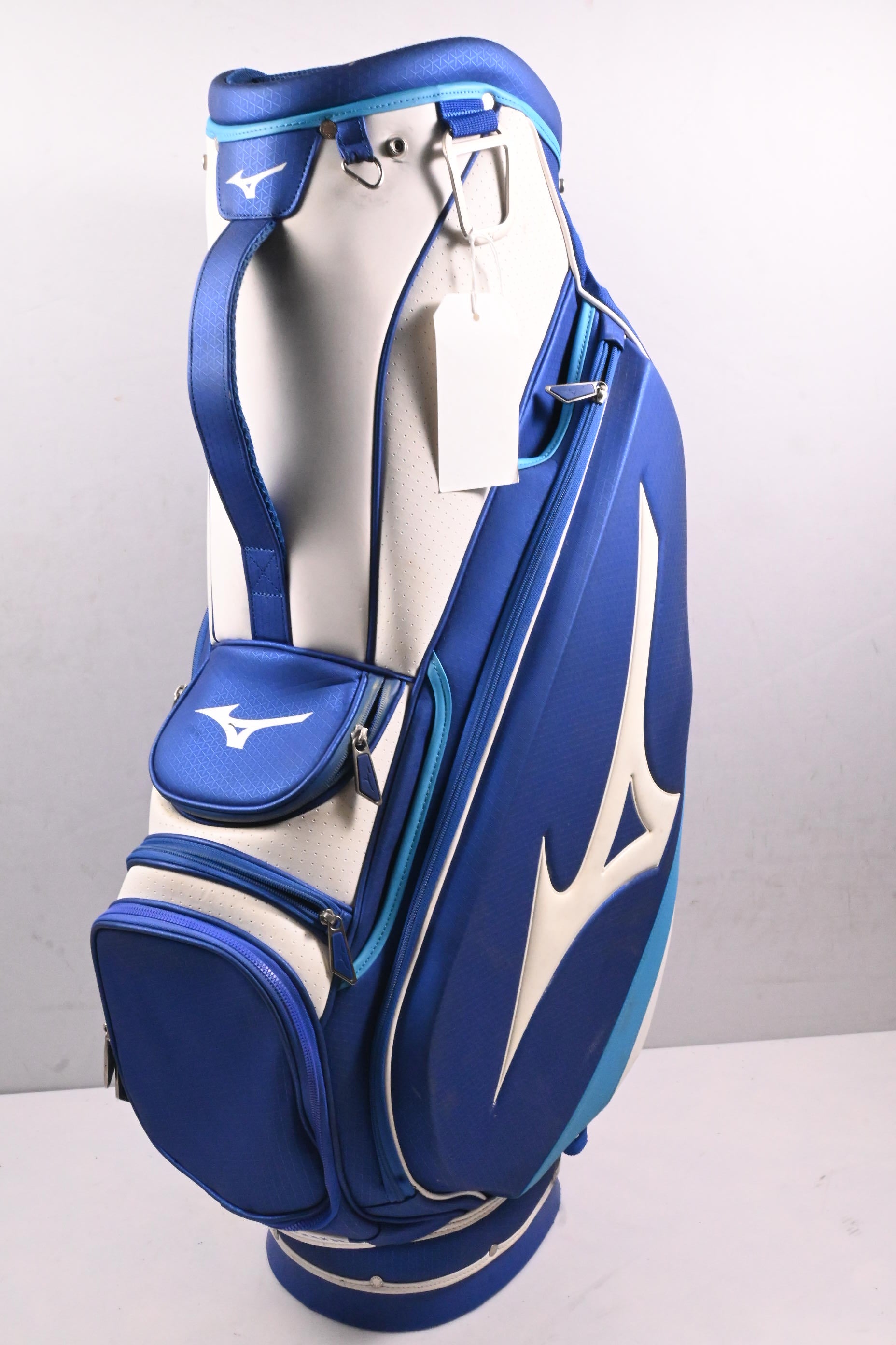 Mizuno Cart Bag / 5-Way Divider / White, Blue