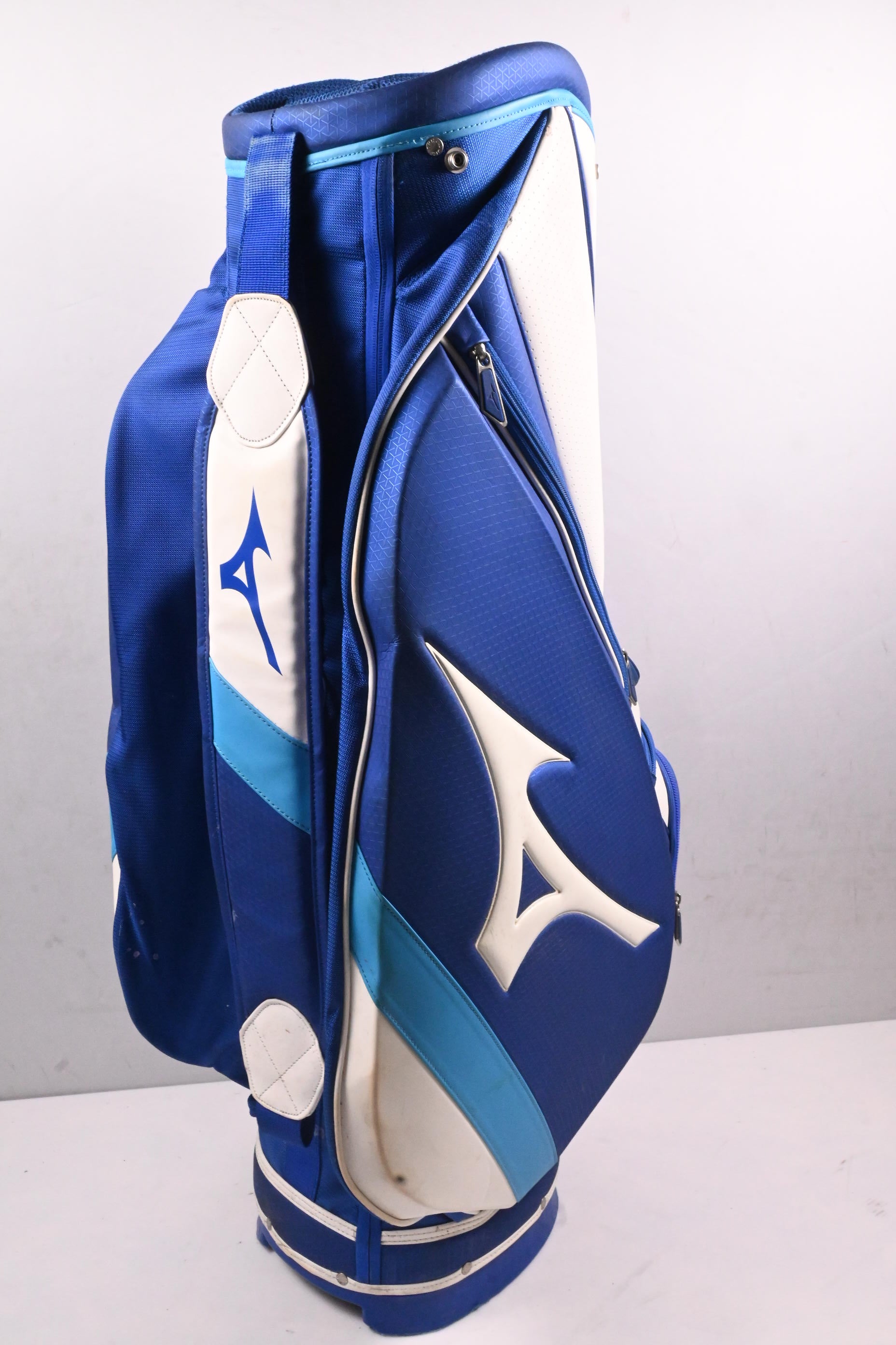 Mizuno Cart Bag / 5-Way Divider / White, Blue