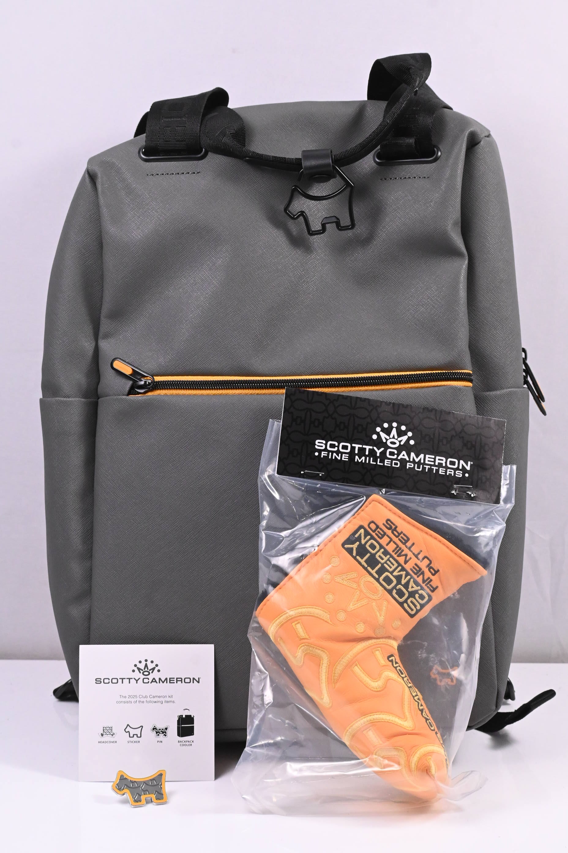 Scotty Cameron 2025 Club Cameron Member Pack / Headcover, Scotty Pin, Backpack