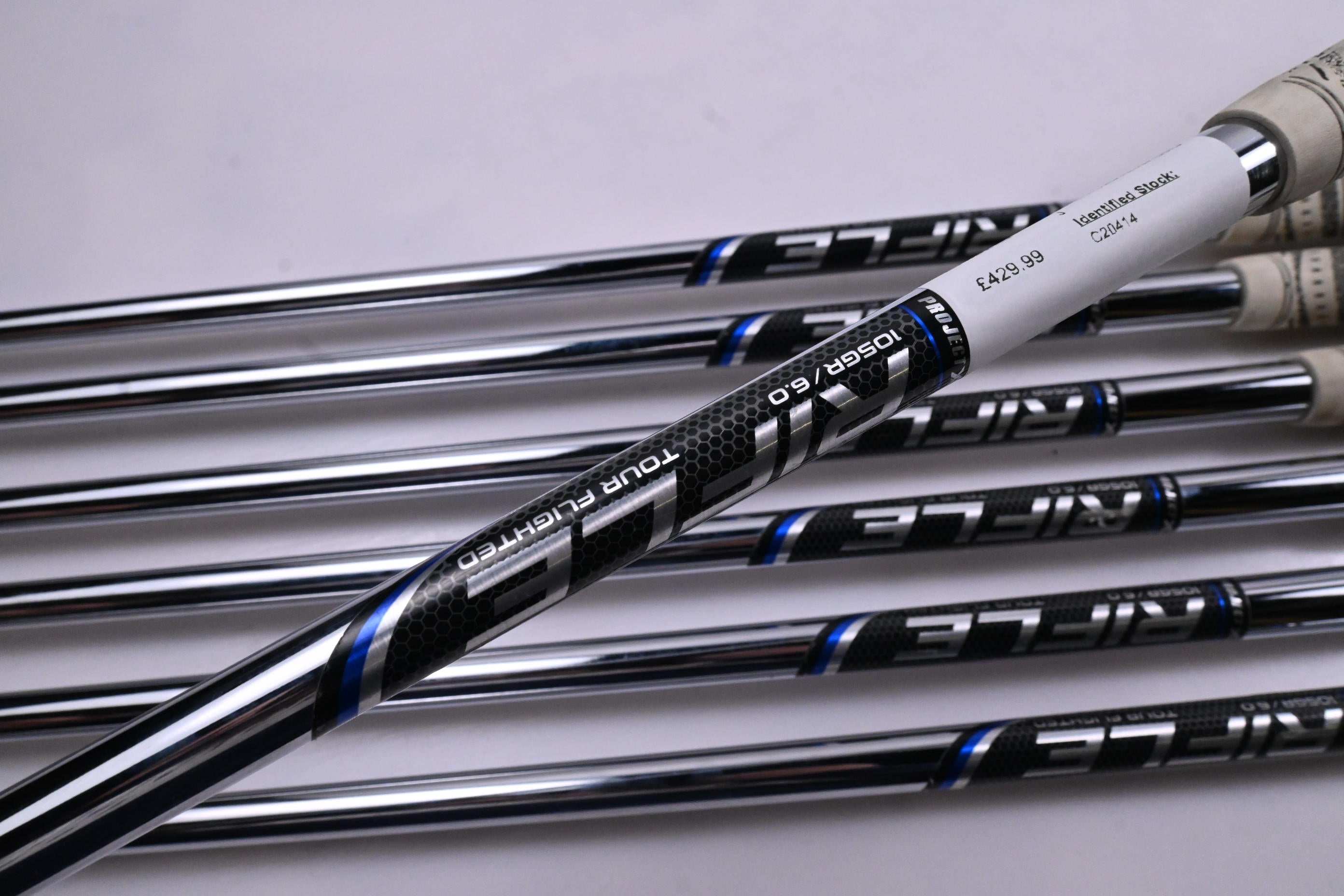 Callaway Rogue ST Pro Irons / 5-PW+GW / Stiff Flex Rifle Tour Flighted 105