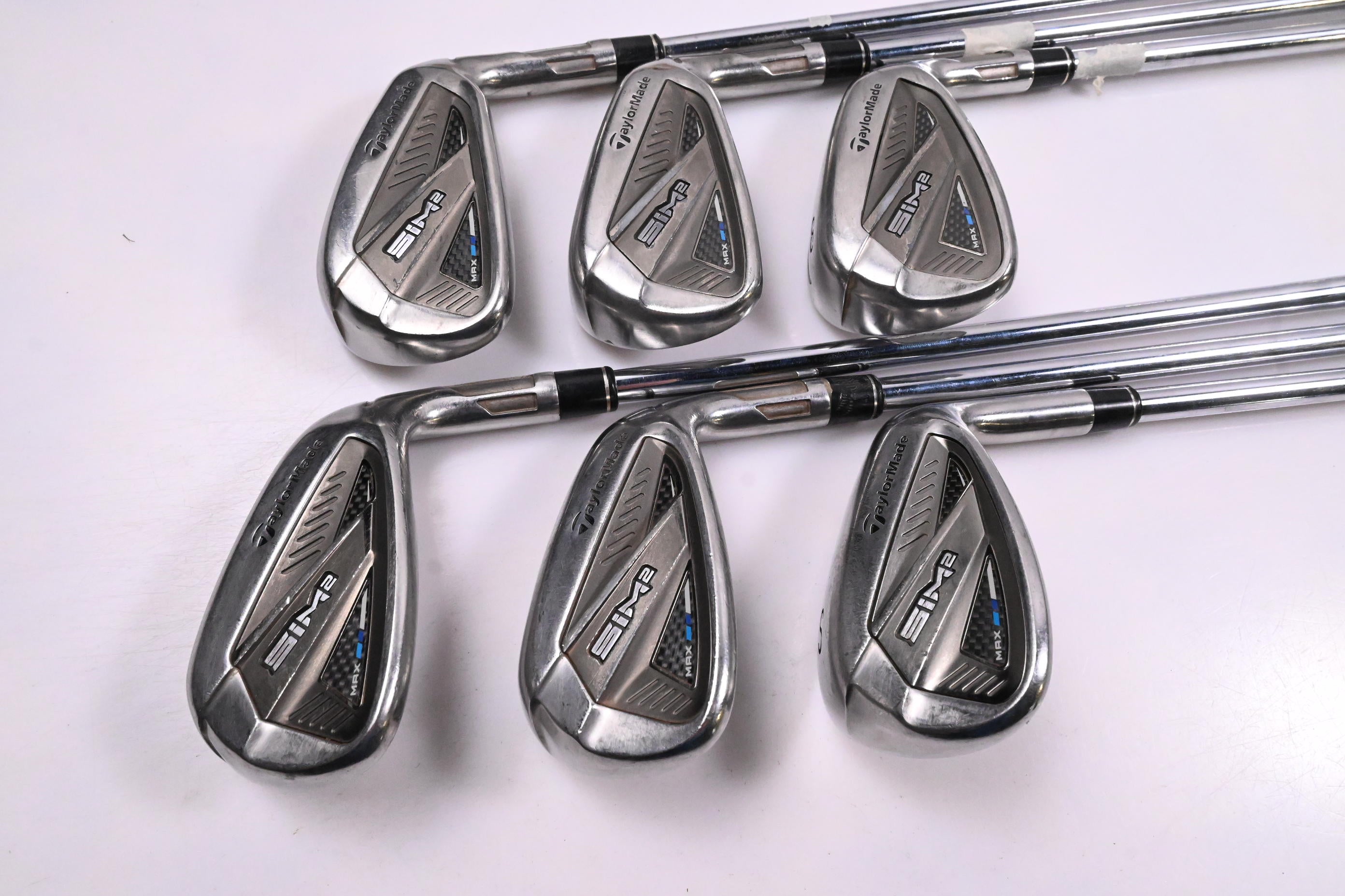 Taylormade SIM2 Max Irons / 6-PW+SW / Regular Flex KBS MAX MT 85 Shafts