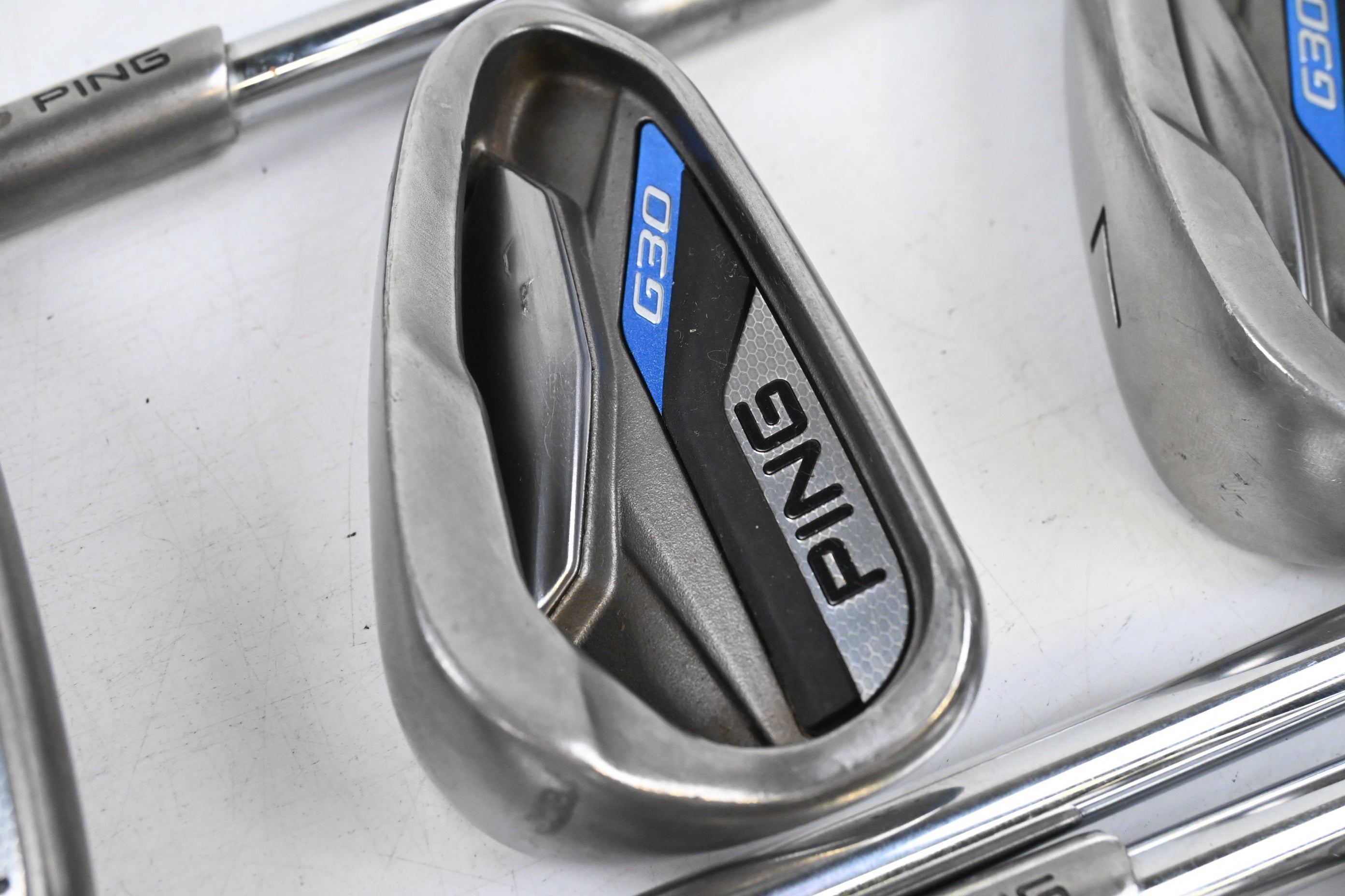 Ping G30 Irons / 5-PW / White Dot / Regular Flex Ping CFS Shafts