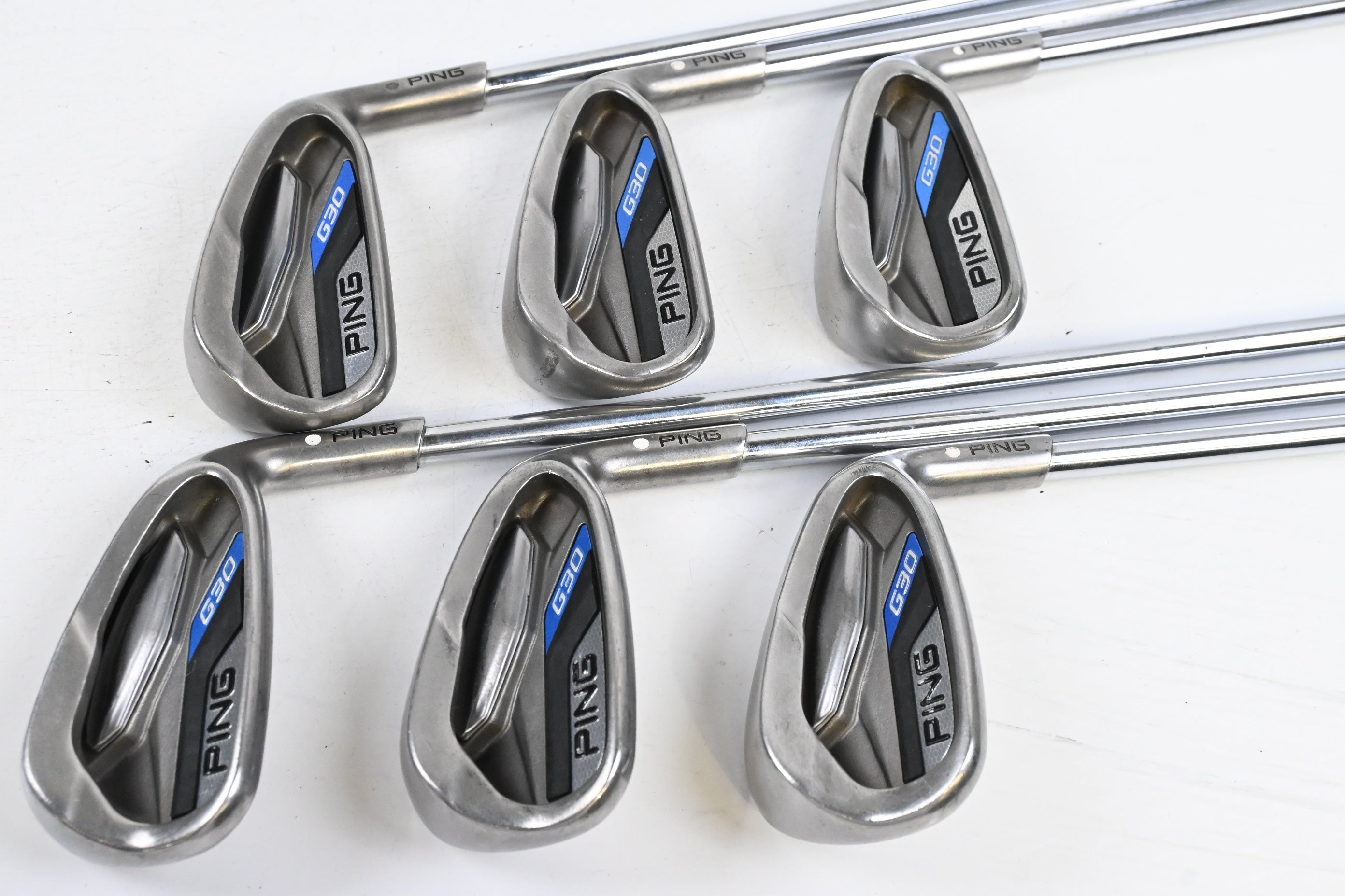 Ping G30 Irons / 5-PW / White Dot / Regular Flex Ping CFS Shafts