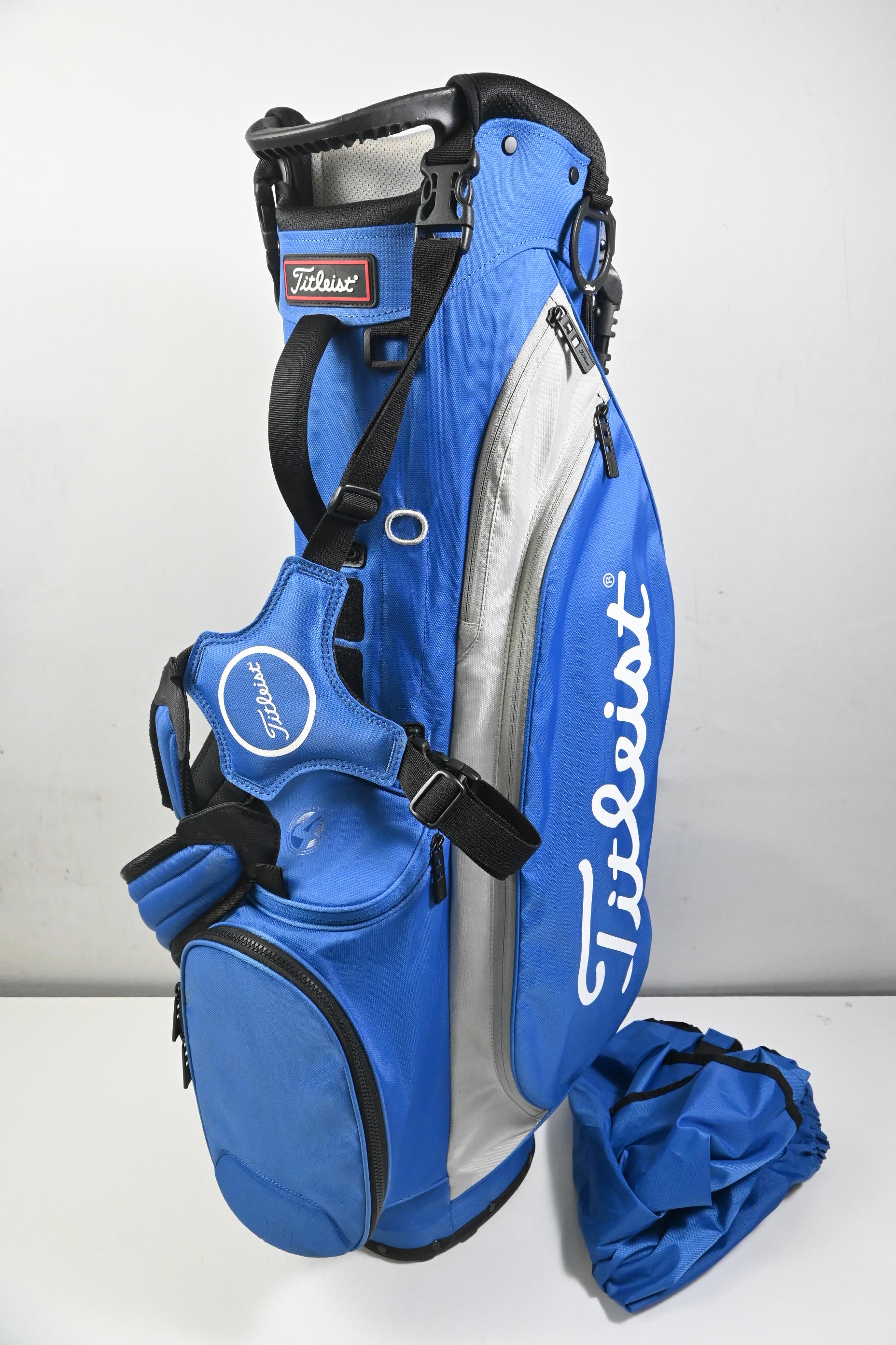 Titleist Players 4 Stand Bag / 4-Way Divider / Blue, Grey