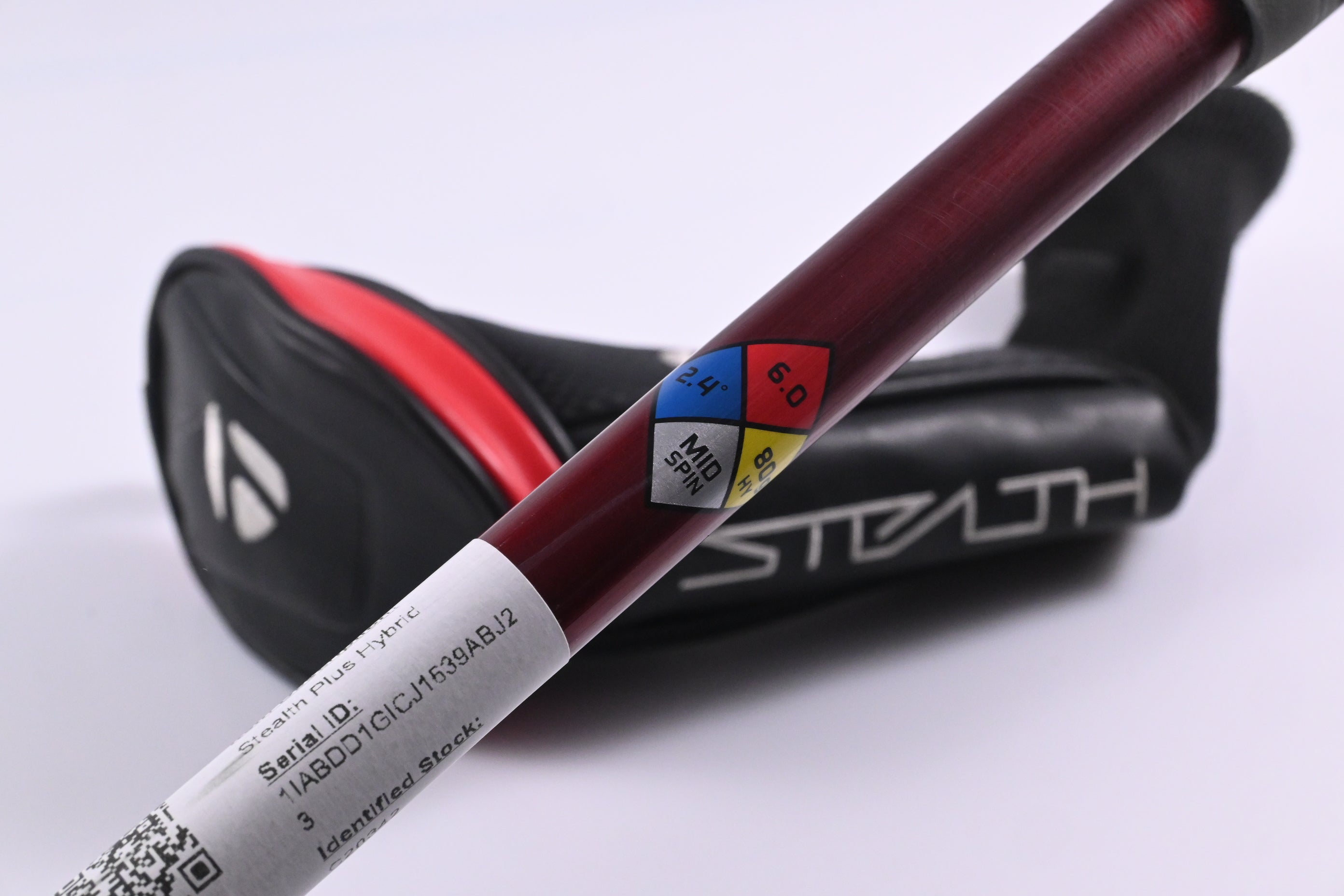Taylormade Stealth Plus #3 Hybrid / 19.5 Degree / Stiff Flex HZDRUS Smoke RDX Red 80