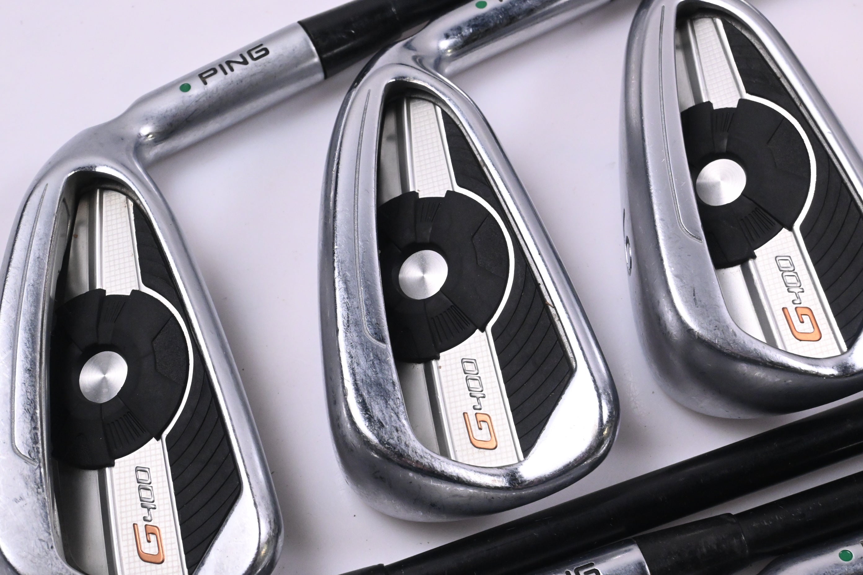 Ping G400 Irons / 4-PW / Green Dot / Regular Flex Ping Alta CB Shafts