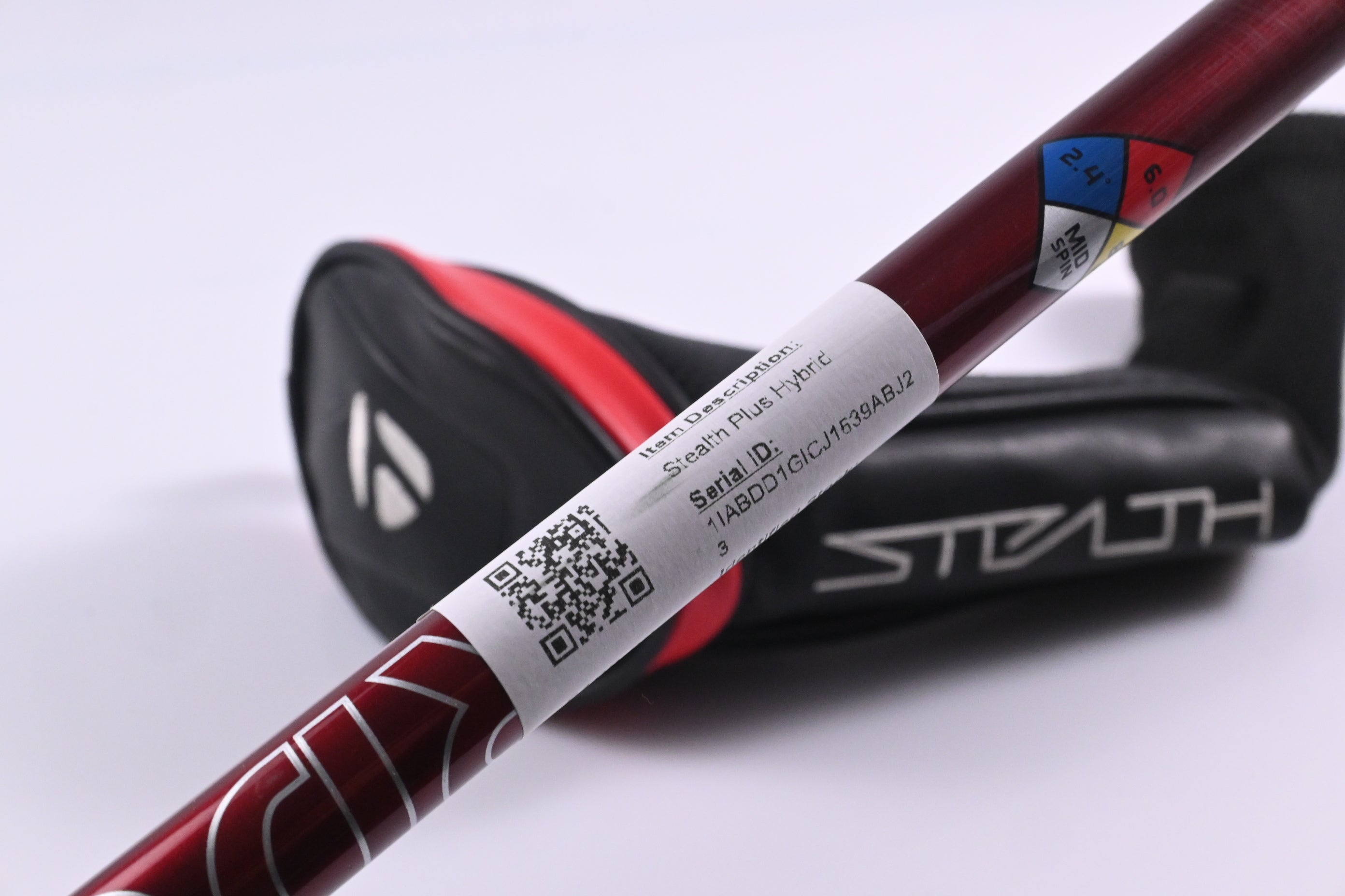 Taylormade Stealth Plus #3 Hybrid / 19.5 Degree / Stiff Flex HZDRUS Smoke RDX Red 80