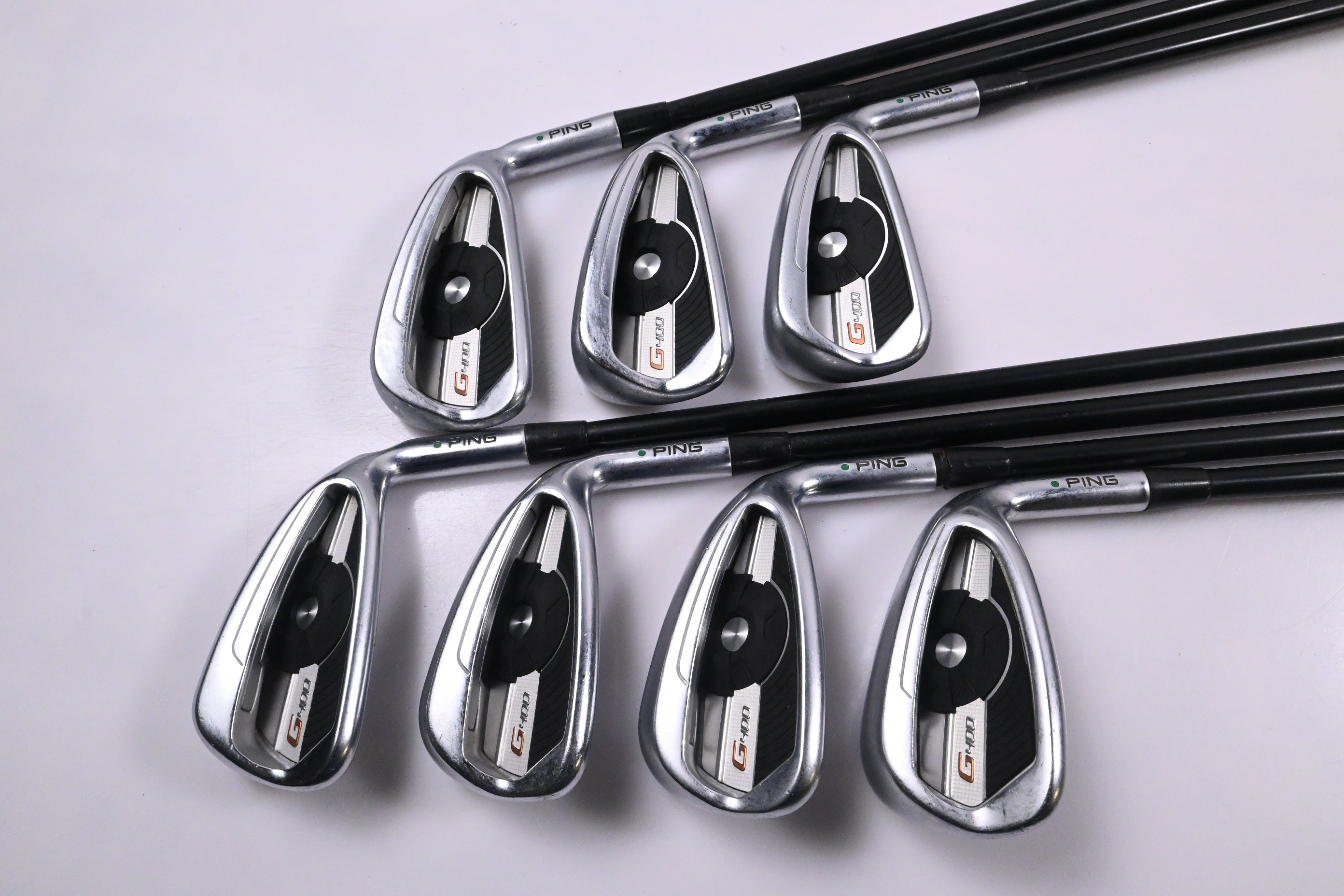 Ping G400 Irons / 4-PW / Green Dot / Regular Flex Ping Alta CB Shafts