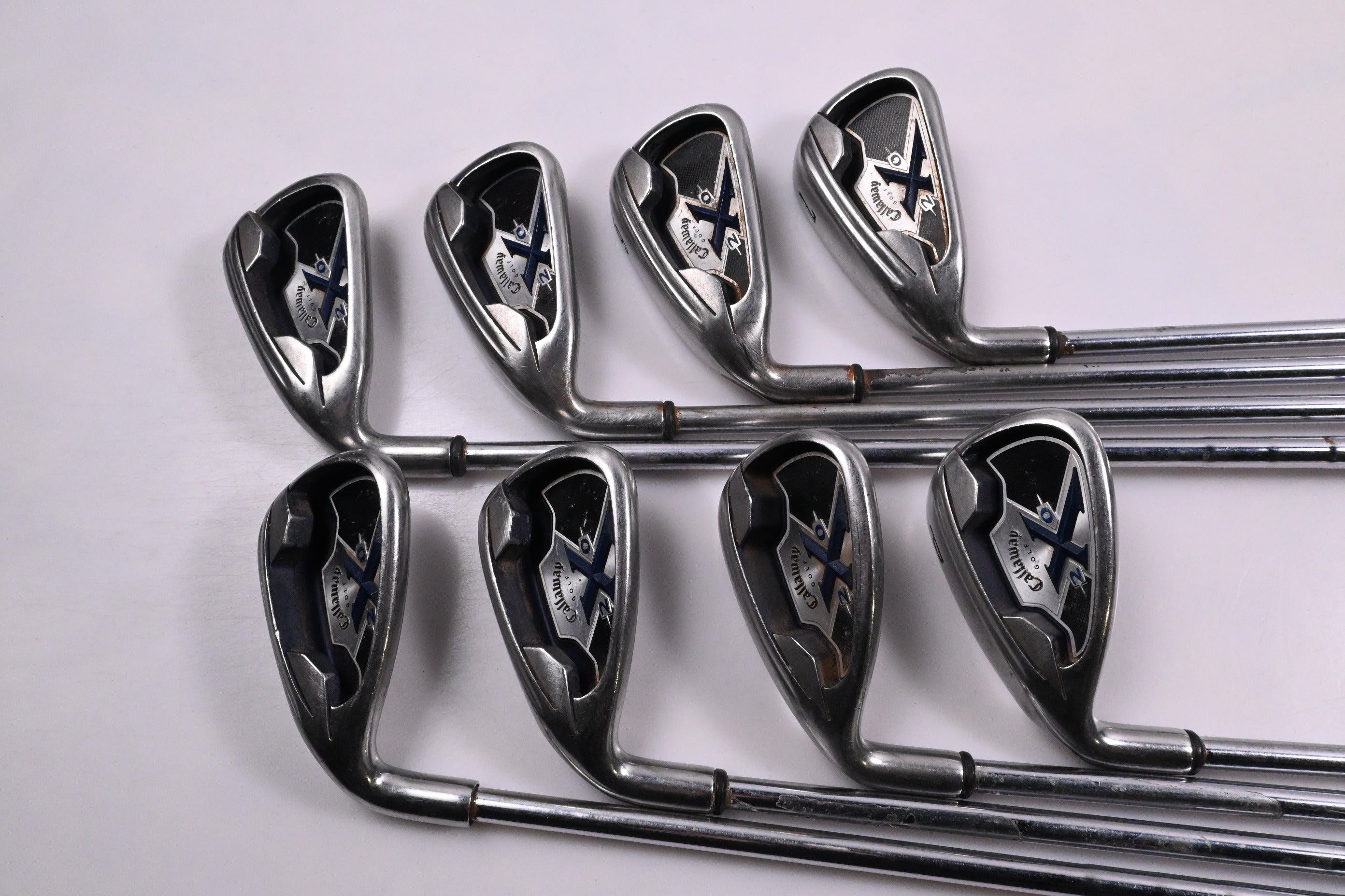 Left Hand Callaway X-20 Irons / 4-PW+SW / Uniflex Callaway X-20 Shafts