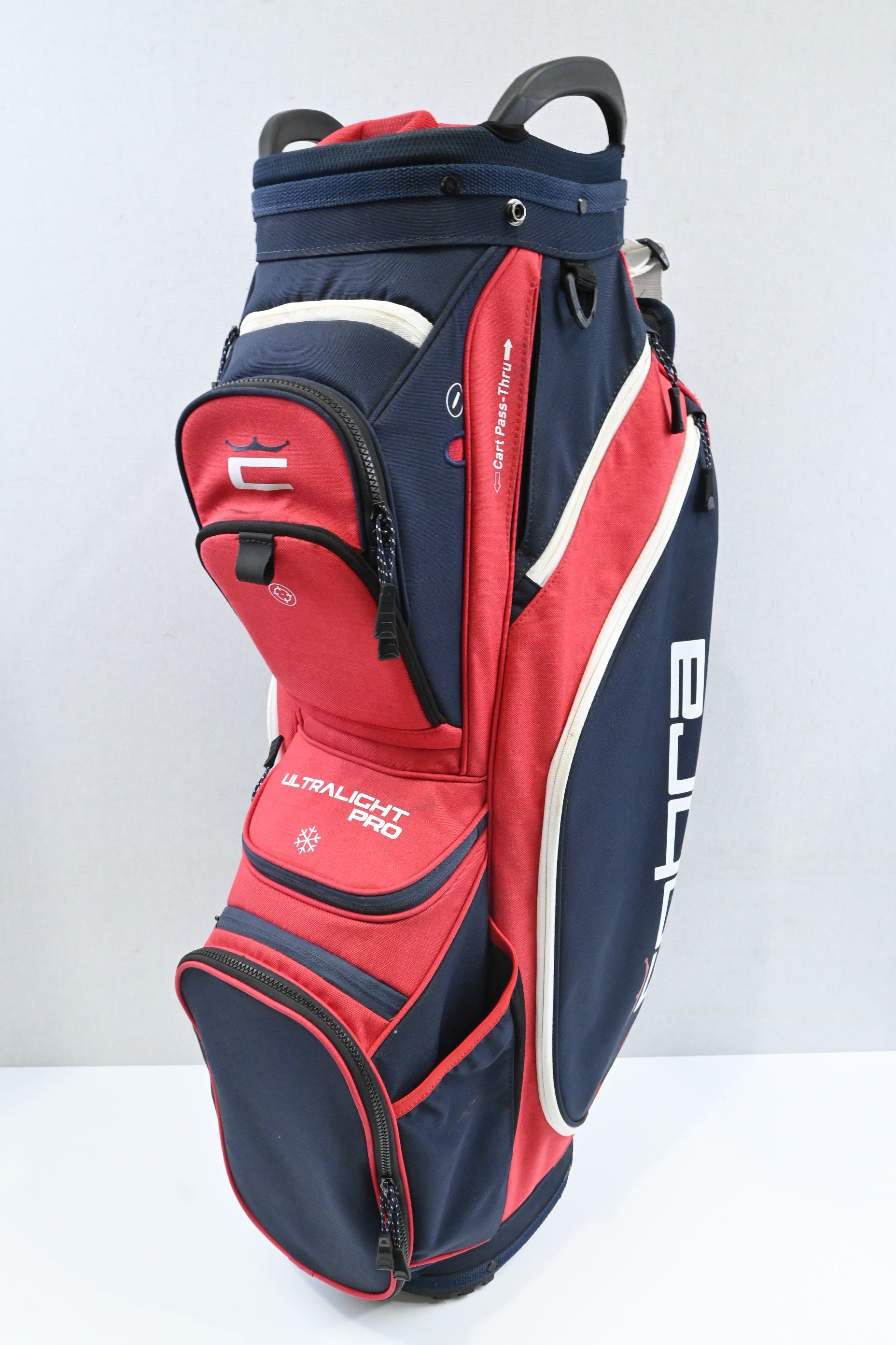 Cobra Ultralight Pro Cart Bag / 14-Way Divider / Blue, Red