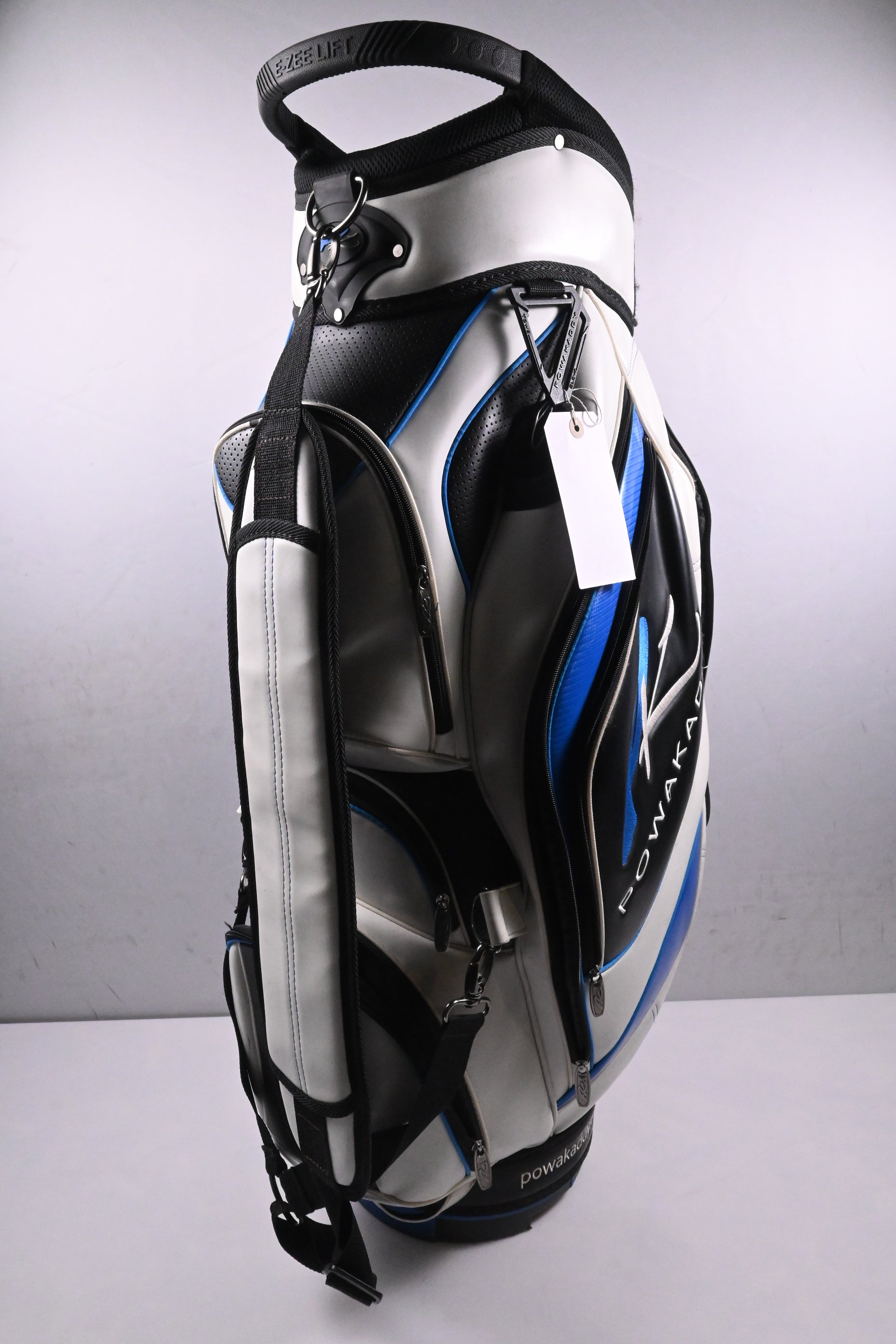 Powakaddy Cart Bag / 14-Way Divider / White, Black