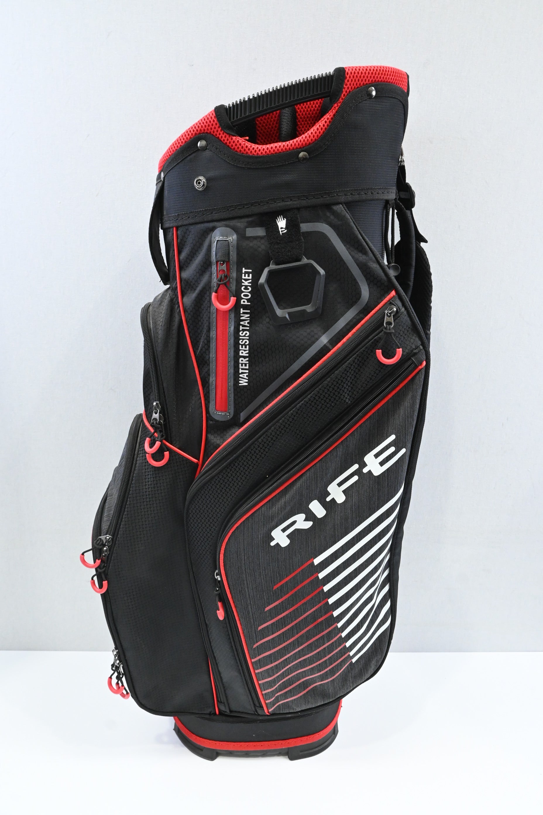Rife Cart Bag / 14-Way Divider / Black, Red