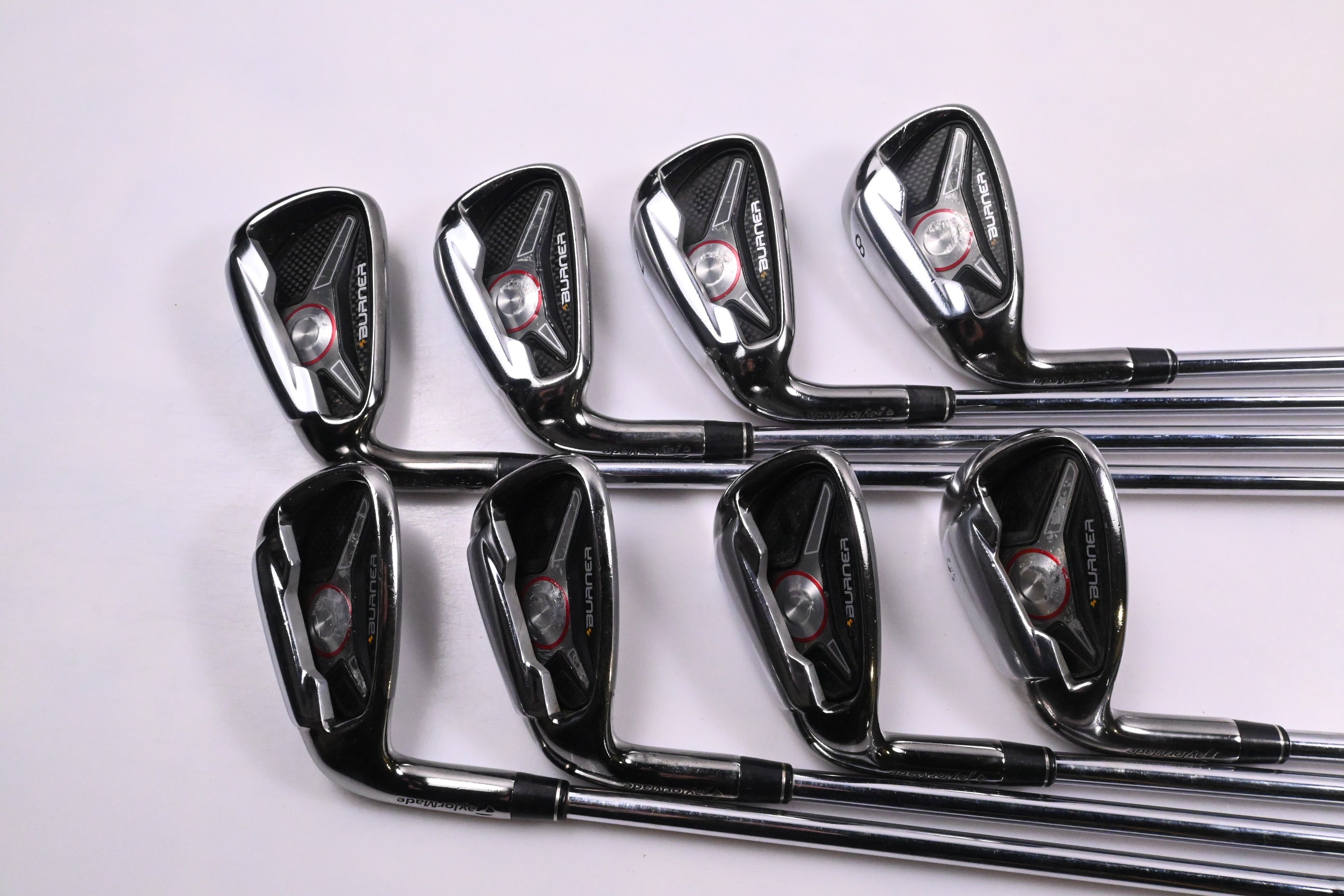 Left Hand Taylormade Burner 2.0 Irons / 5-PW+AW+SW / Regular Flex Burner 85