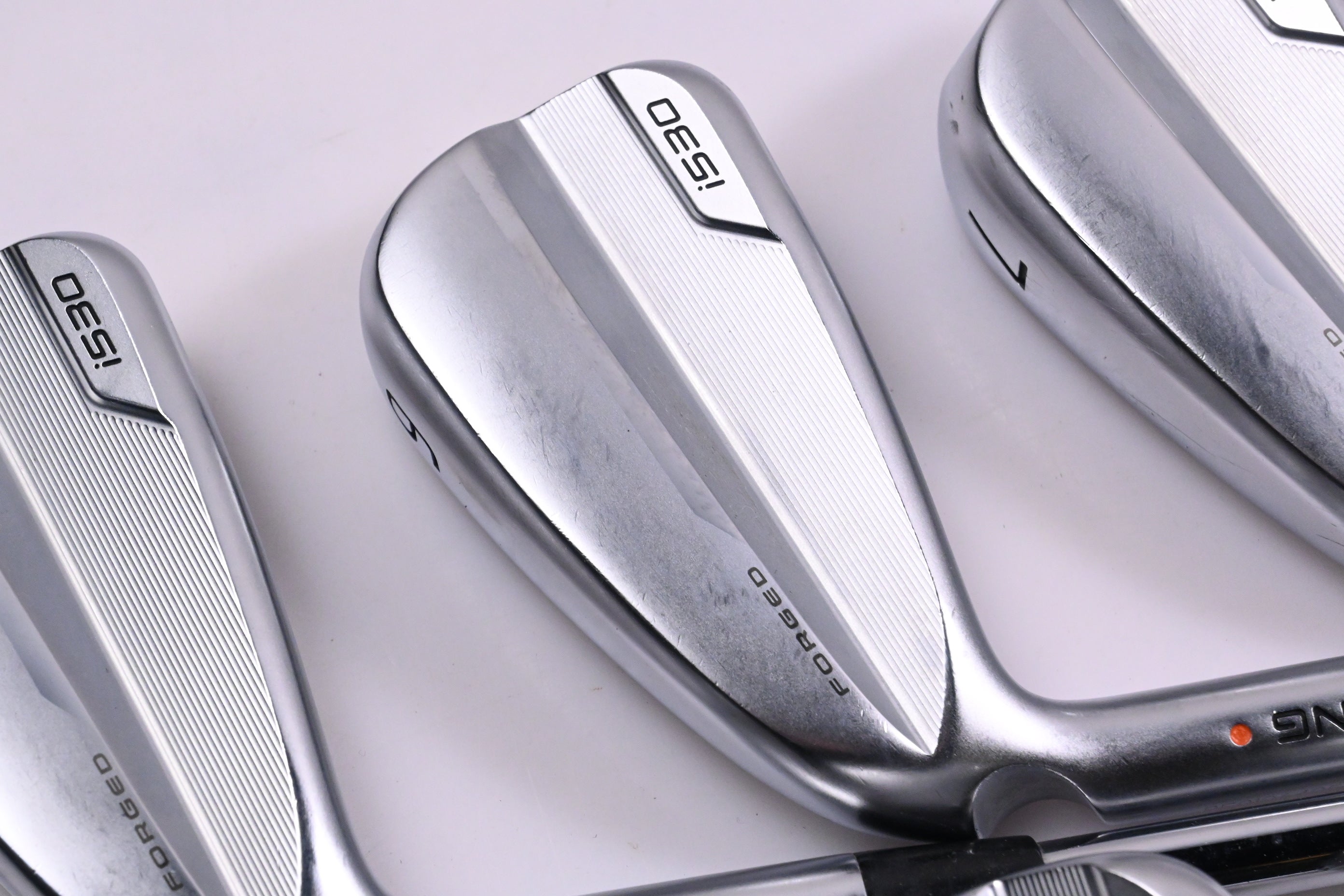 Left Hand Ping i530 Irons / 5-PW / Orange Dot / Stiff Flex Dynamic Gold Mid 100