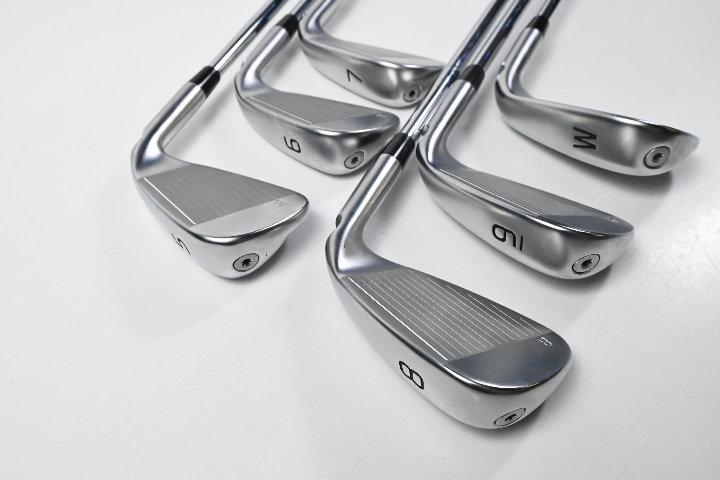 Left Hand Ping G430 Irons / 5-PW / Blue Dot / Regular Flex Ping AWT 2.0 Shafts