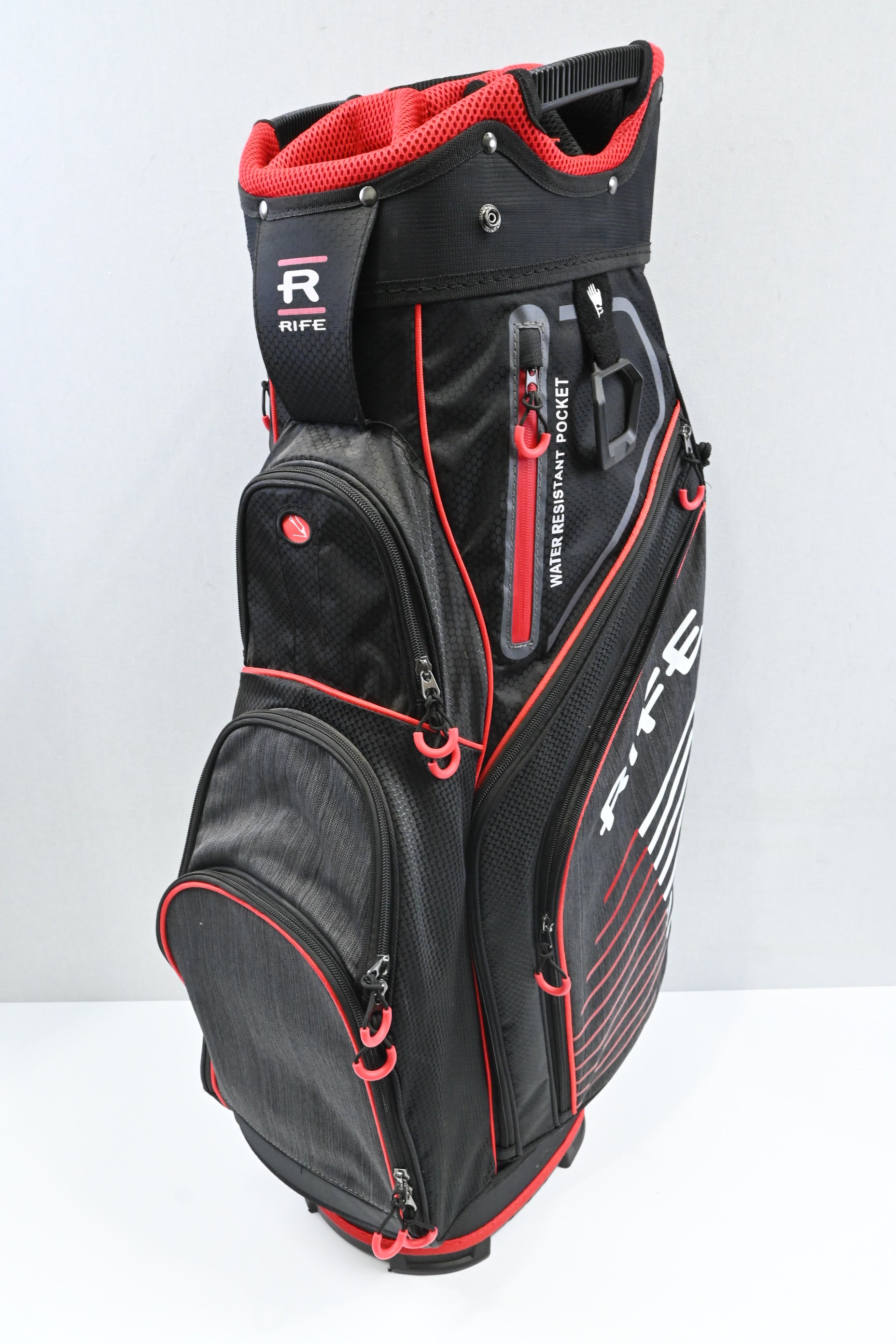Rife Cart Bag / 14-Way Divider / Black, Red